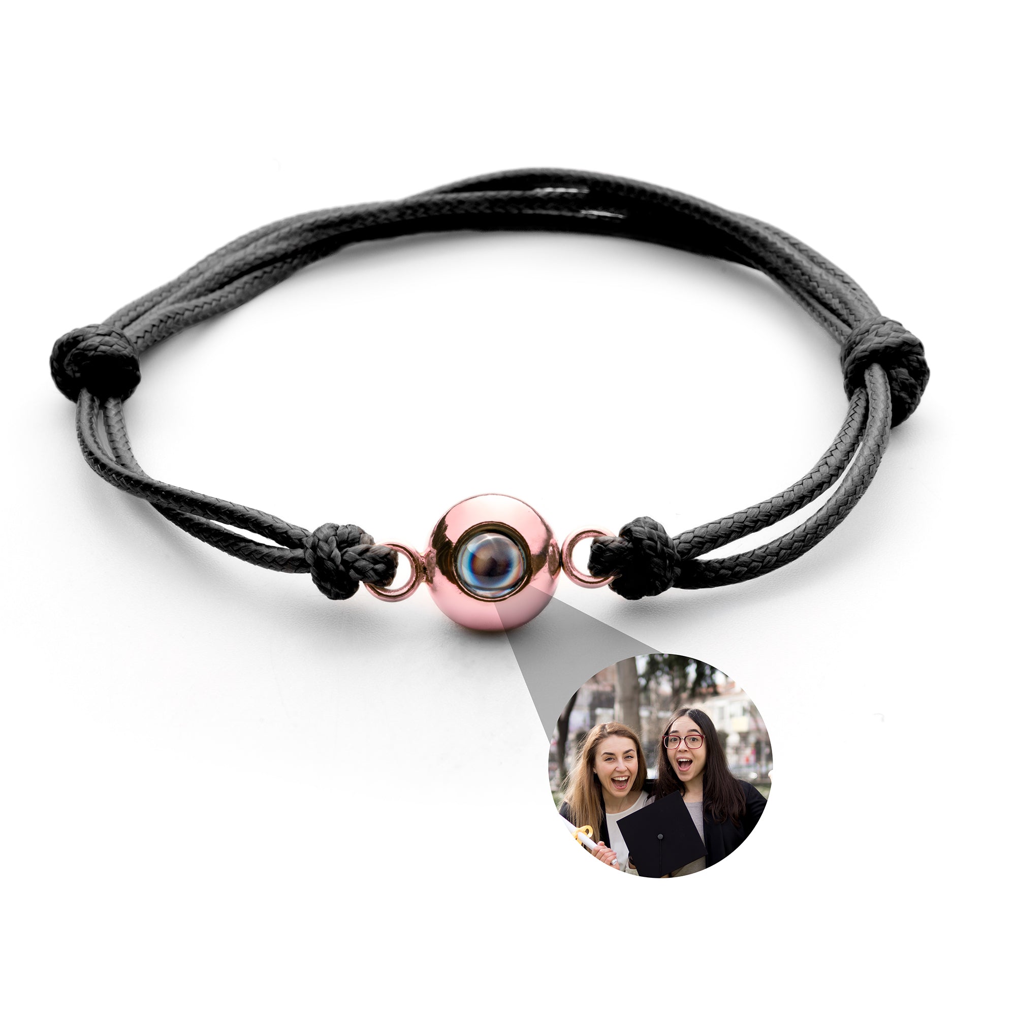 Bracelet photo personnalisé avec votre photo - Nœud marin