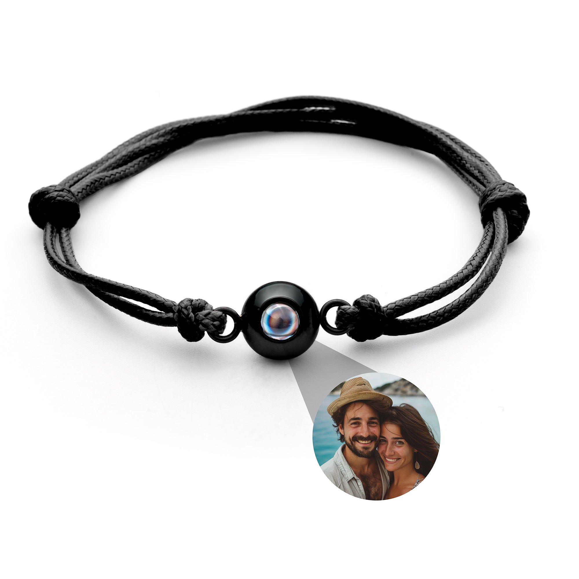 Bracelet photo personnalisé avec votre photo - Nœud marin