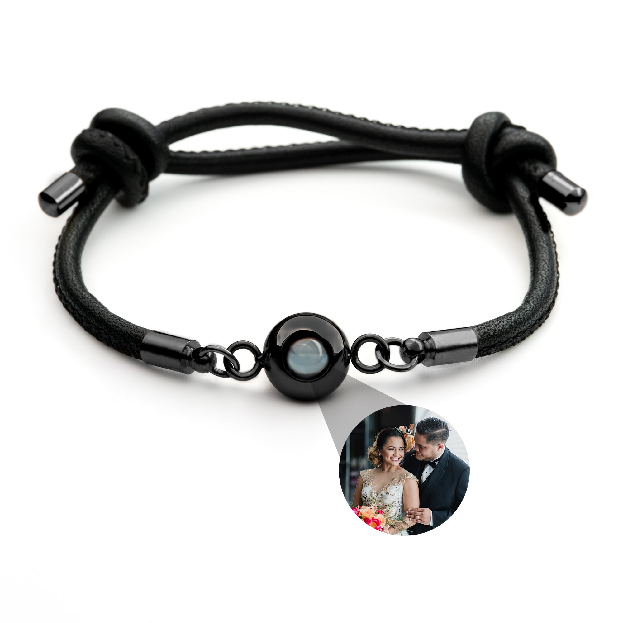 Bracelet photo personnalisé avec votre photo - cuir