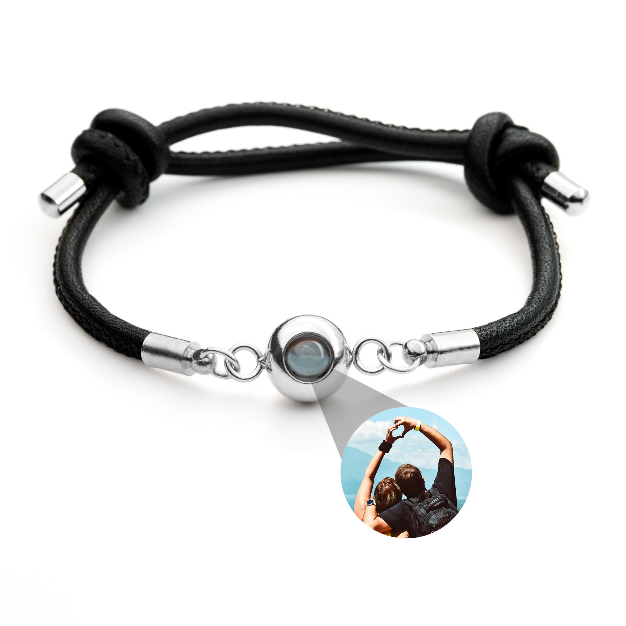 Bracelet photo personnalisé avec votre photo - cuir