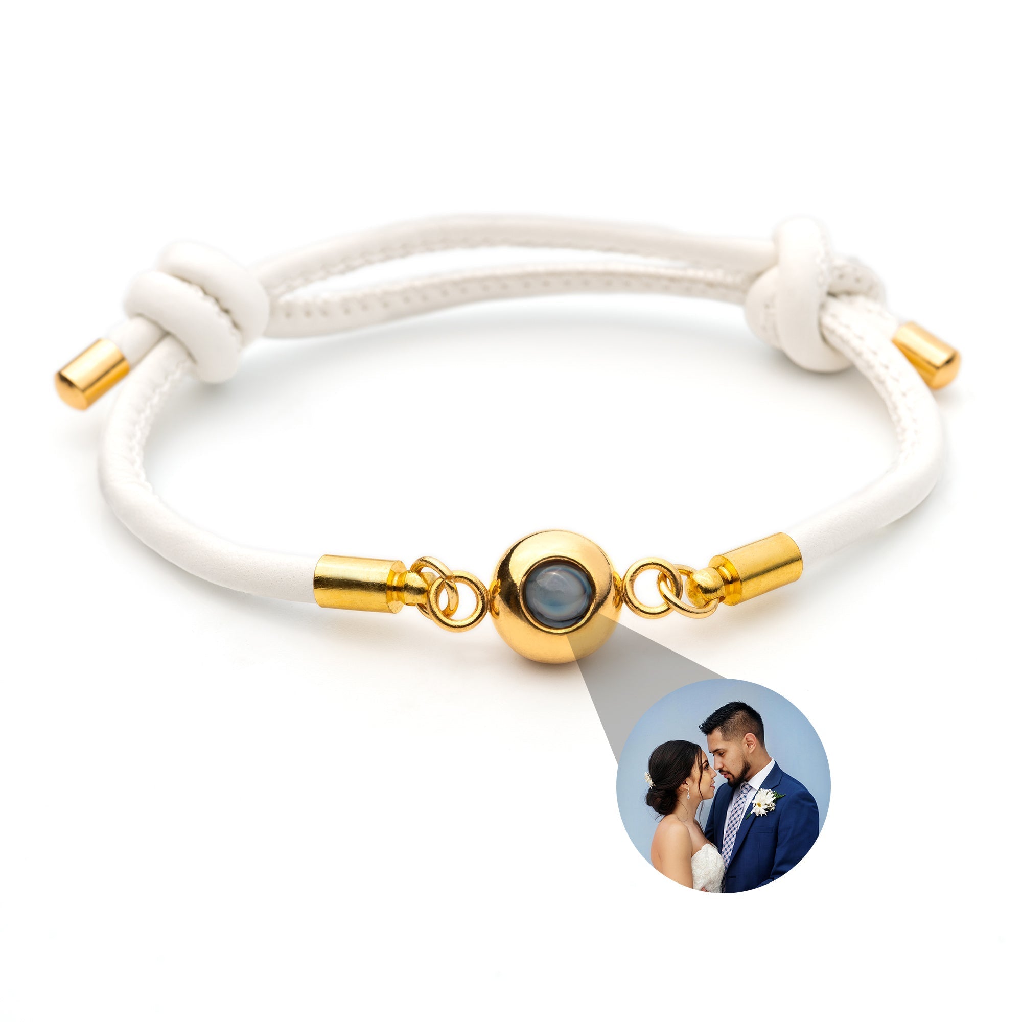 Bracelet photo personnalisé avec votre photo - cuir