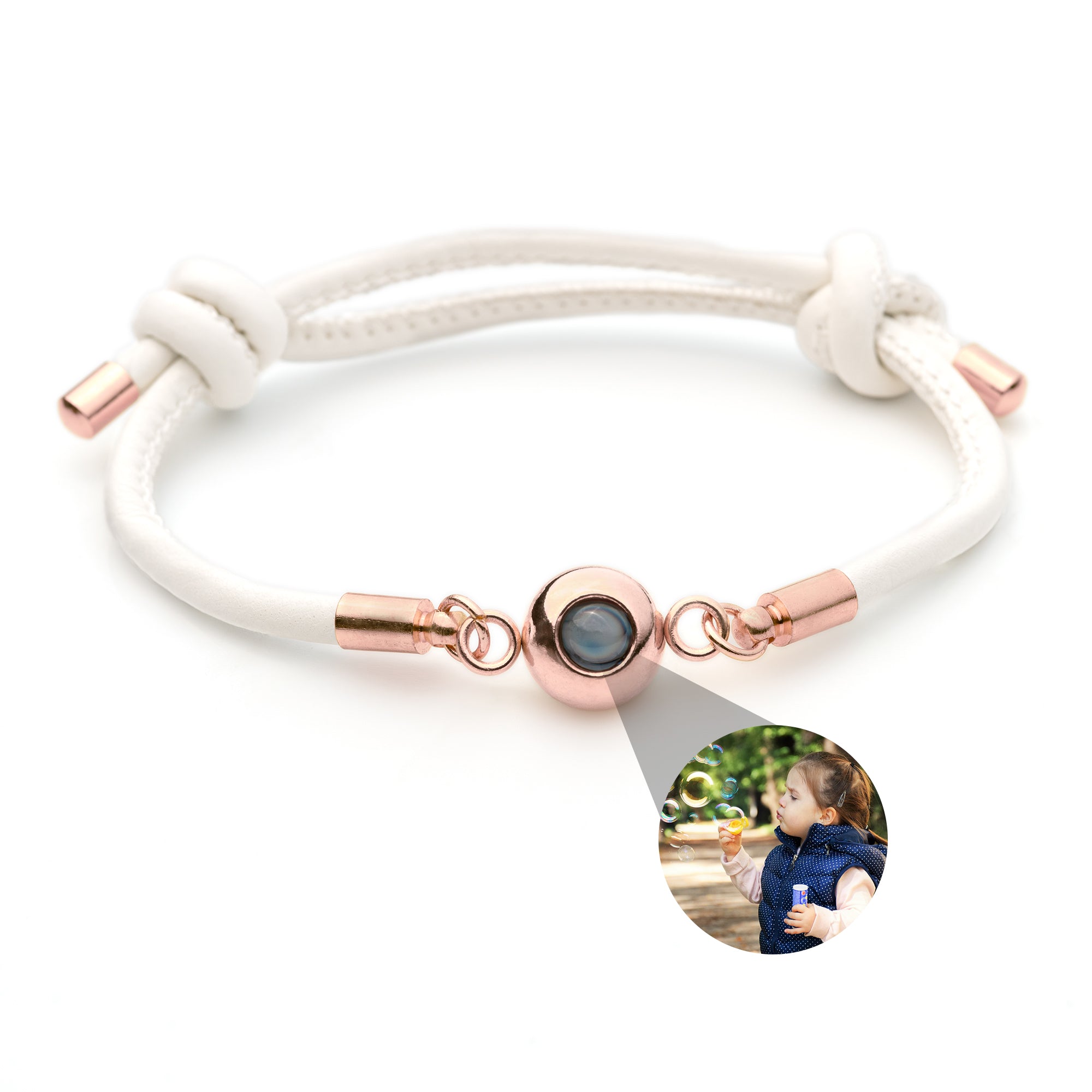 Bracelet photo personnalisé avec votre photo - cuir