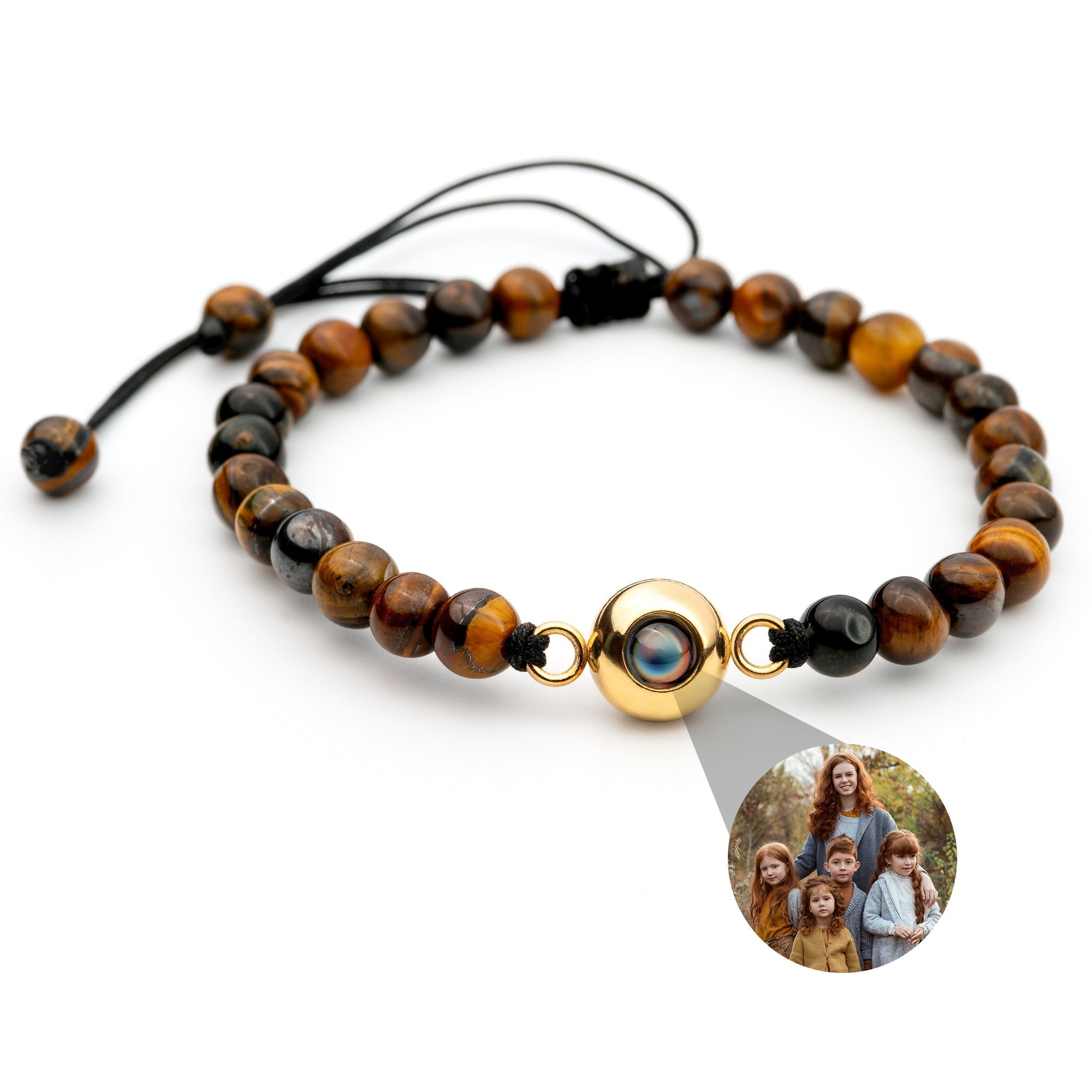 Gepersonaliseerde fotoarmband met jouw foto - Parelketting
