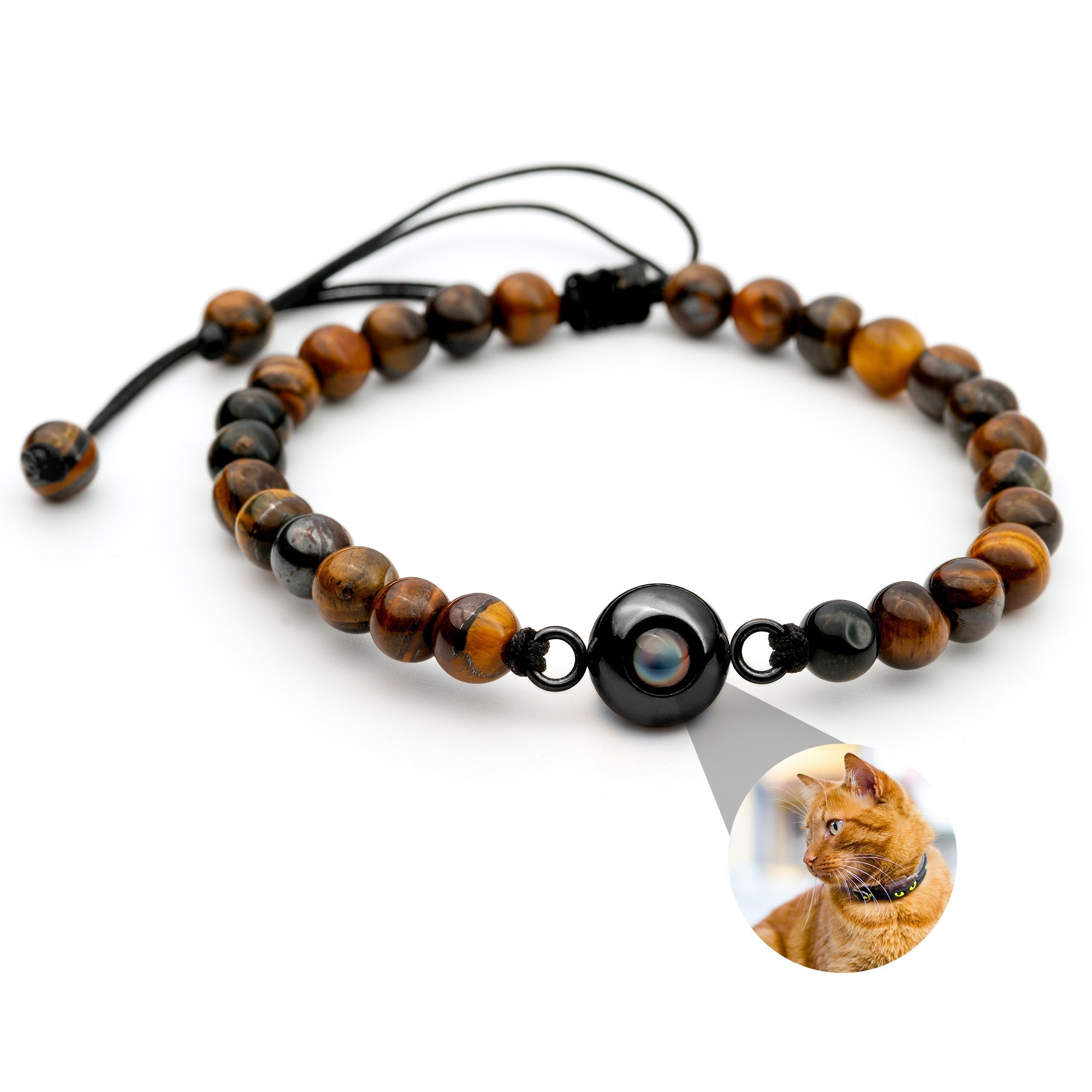 Gepersonaliseerde fotoarmband met jouw foto - Parelketting