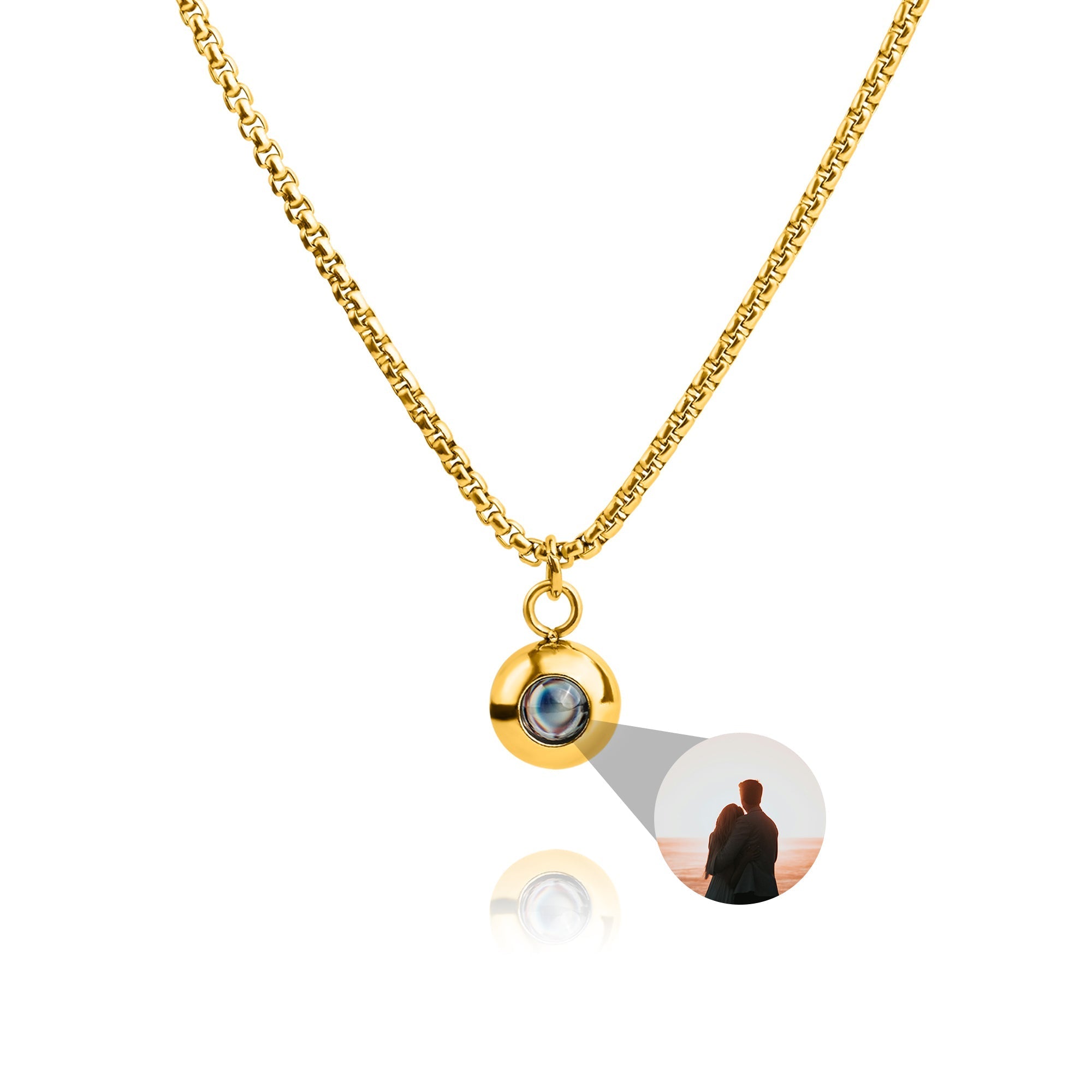 Collier photo personnalisé avec votre propre photo - Chaîne serpent
