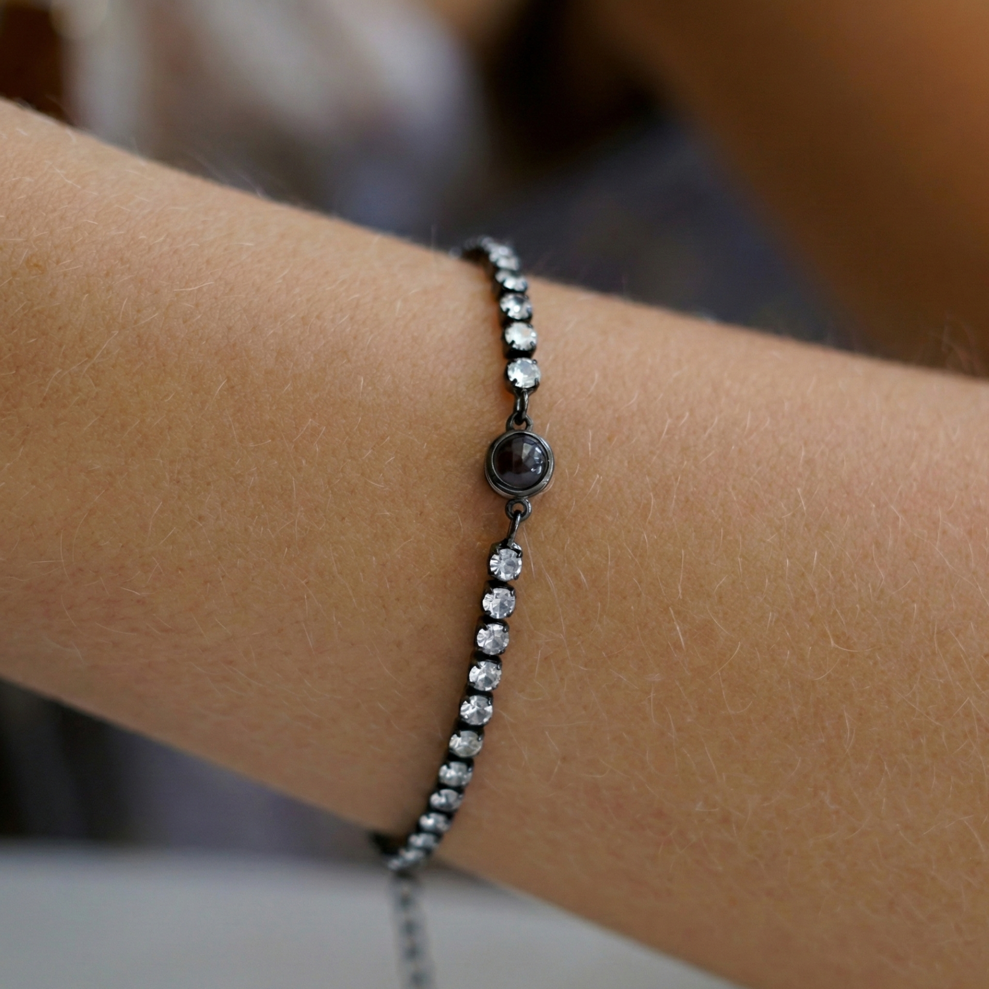 Bracelet photo personnalisé avec votre photo - Tennis Zirconia
