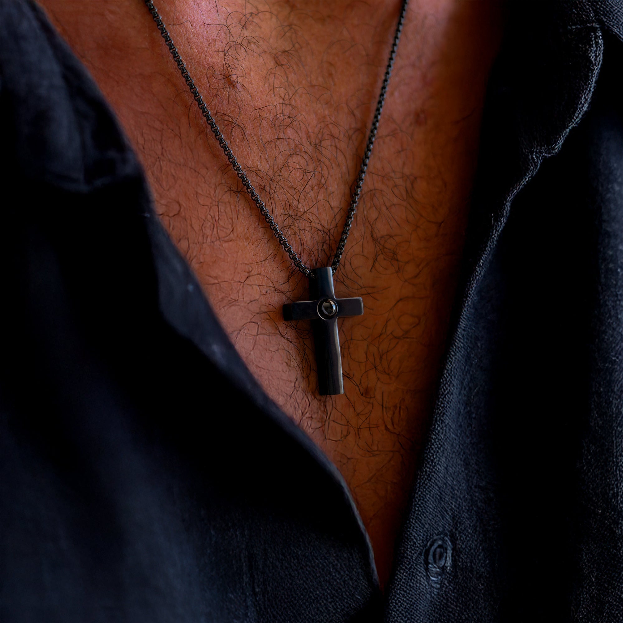 Collier photo personnalisé avec votre propre photo - Croix