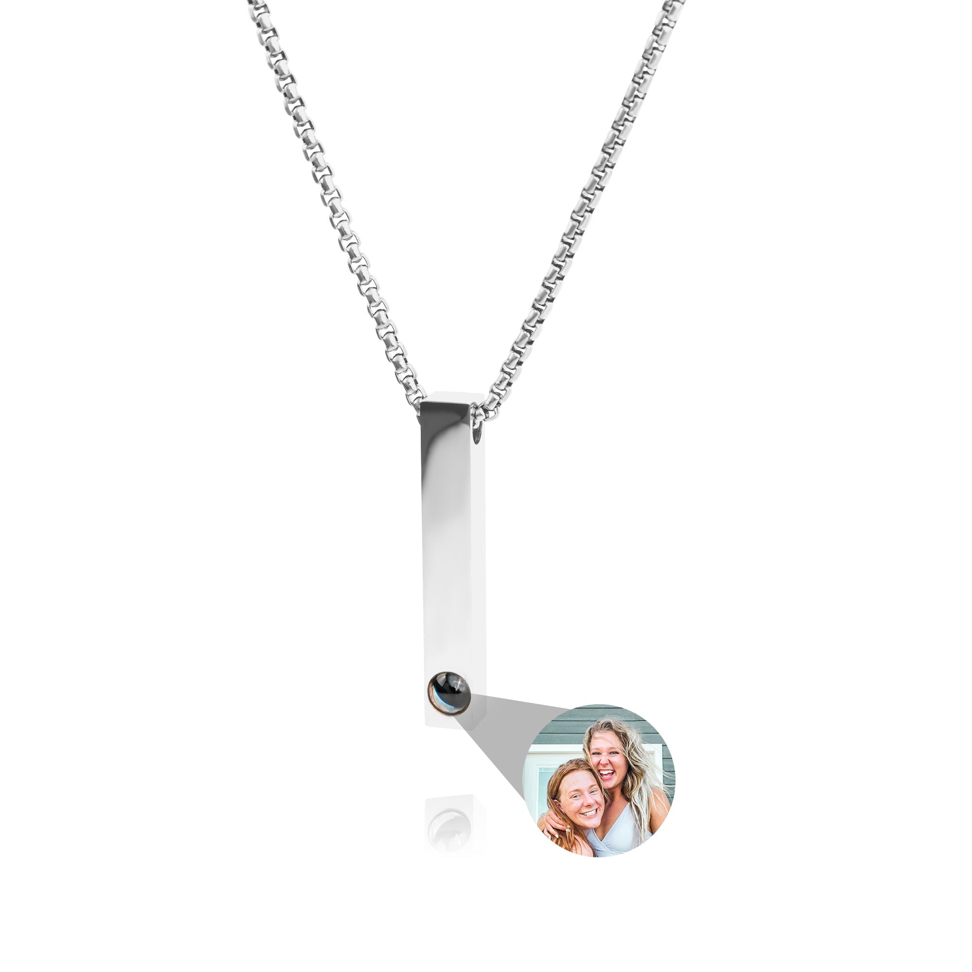 Collier photo personnalisé avec votre propre photo - Chaîne Box