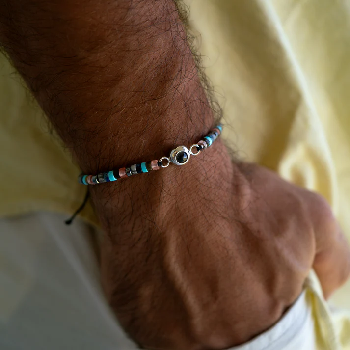 Bracelet photo personnalisé avec votre photo - Perle Heishi