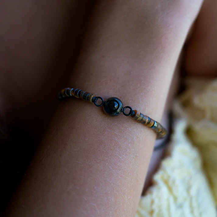 Bracelet photo personnalisé avec votre photo - Perle Heishi