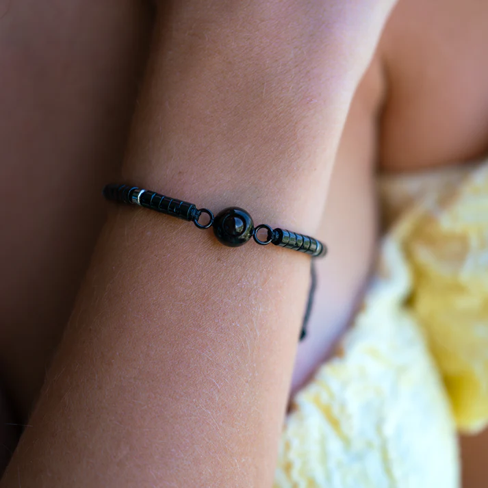 Bracelet photo personnalisé avec votre photo - Perle Heishi