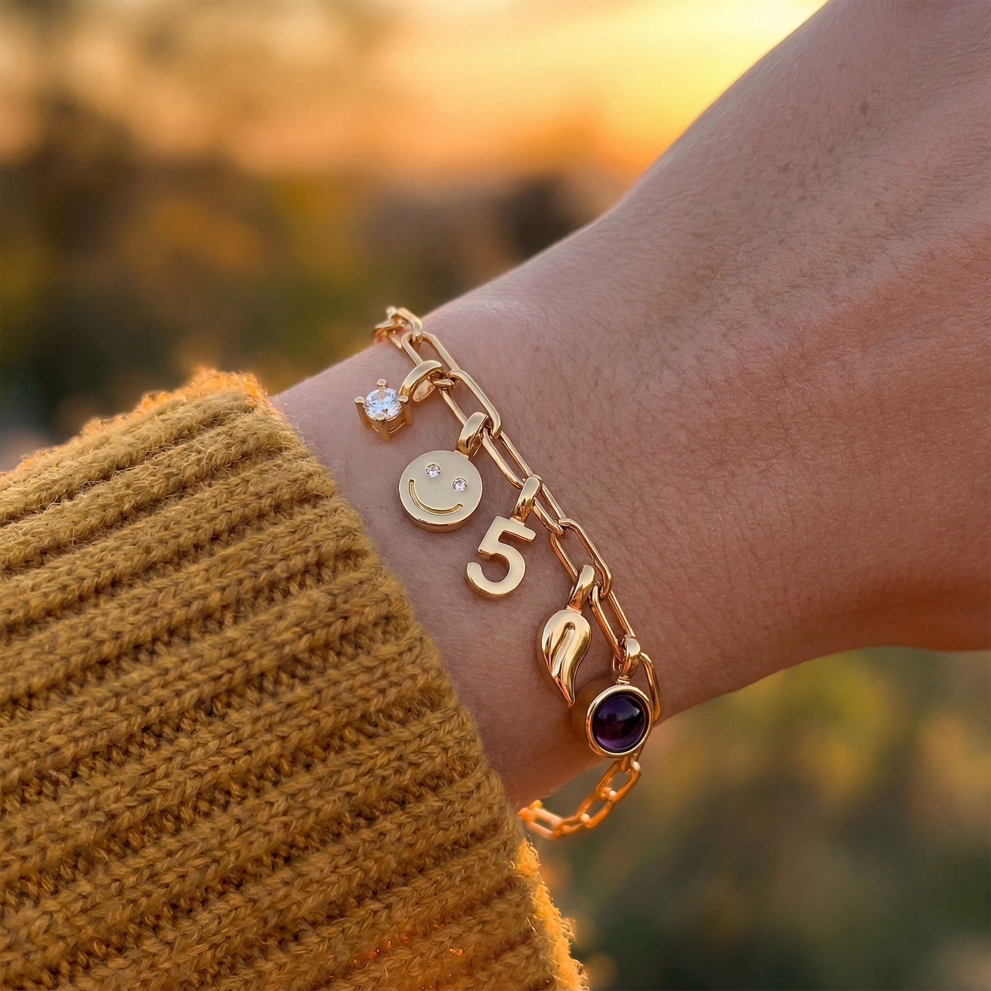Bracelet personnalisé avec charms - Trombones