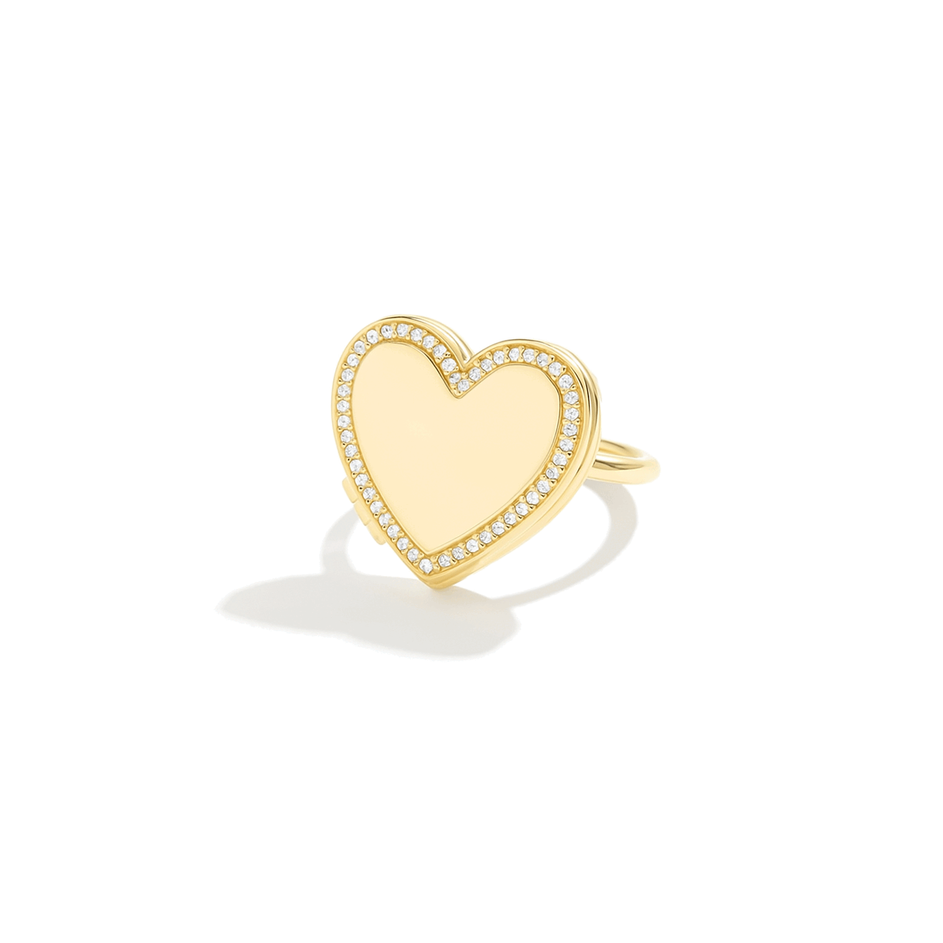 Bague médaillon photo - Cœur