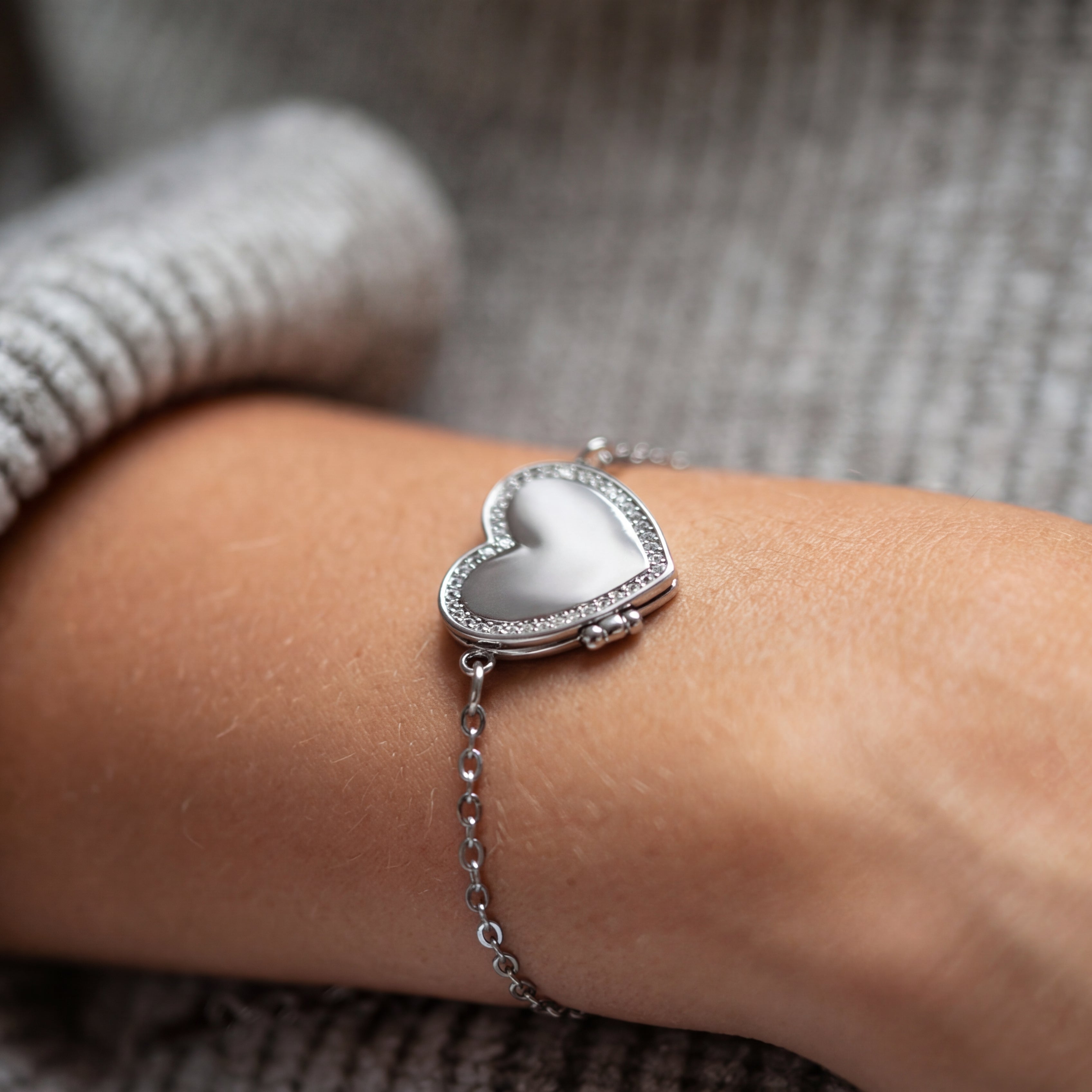Bracelet médaillon photo - Cœur