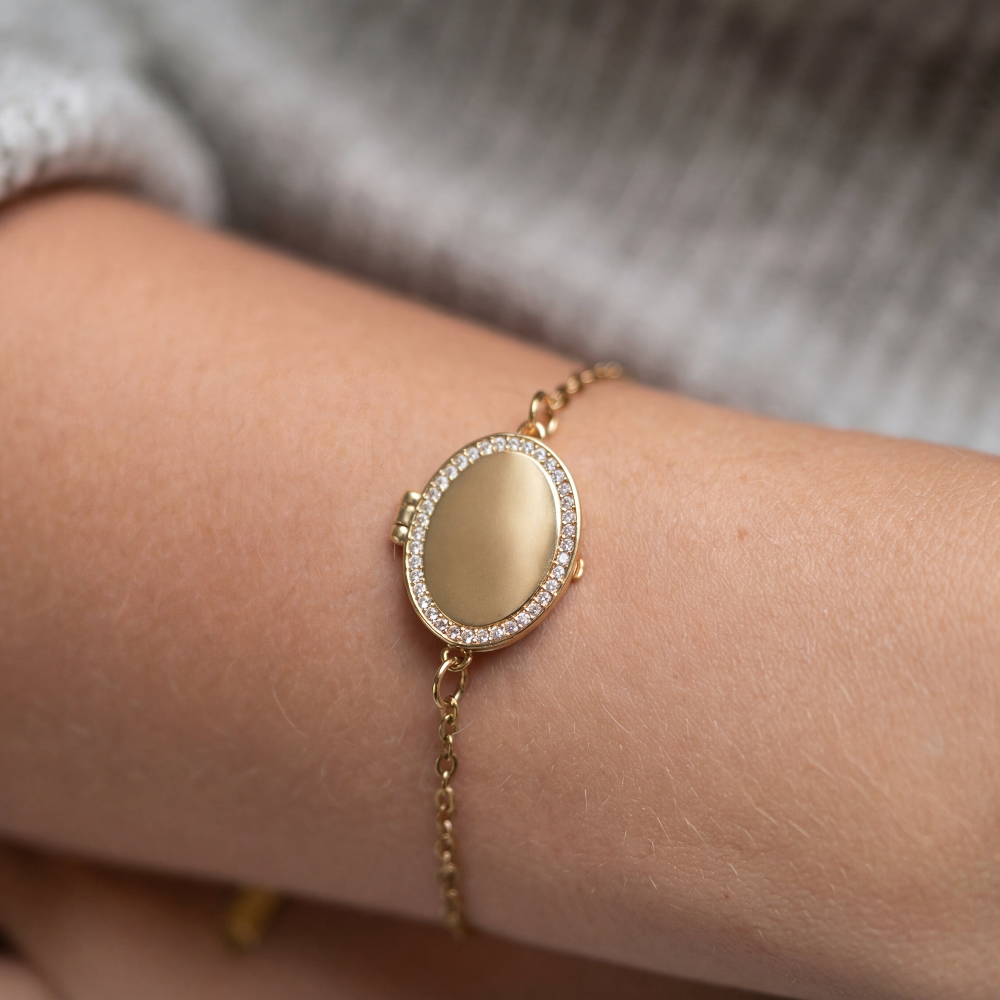 Bracelet médaillon photo - Ovale