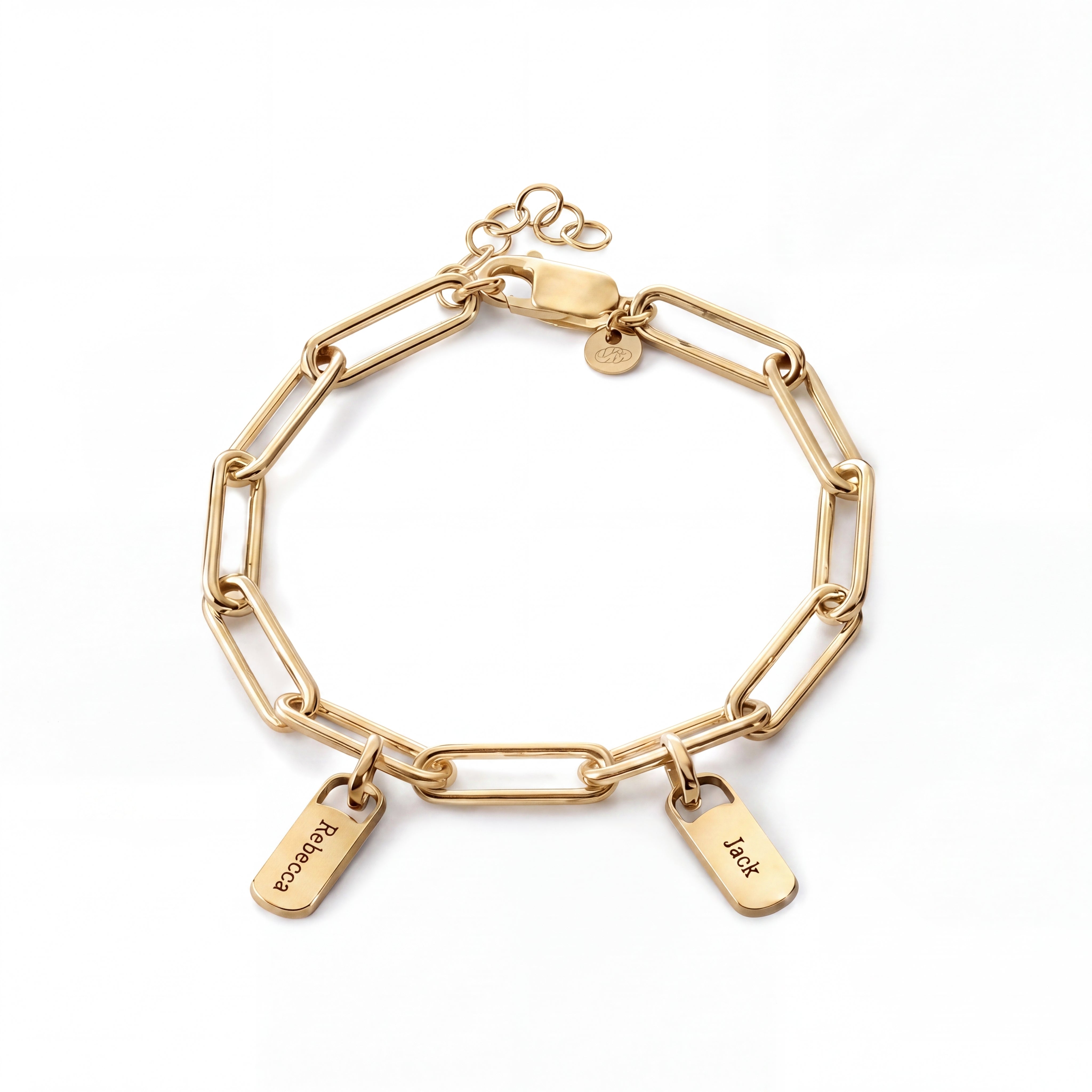 Bracelet personnalisé avec médailles gravées