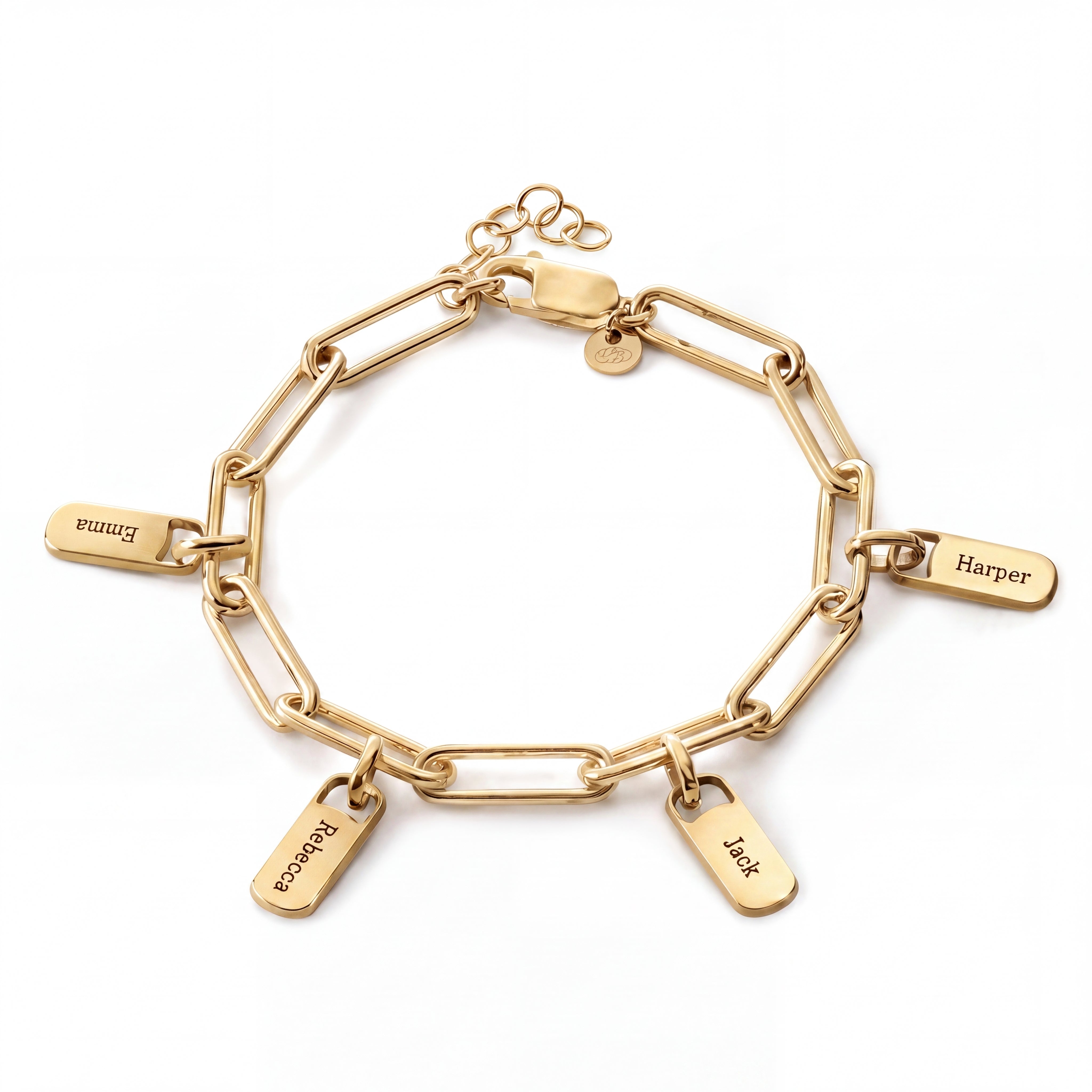 Bracelet personnalisé avec médailles gravées