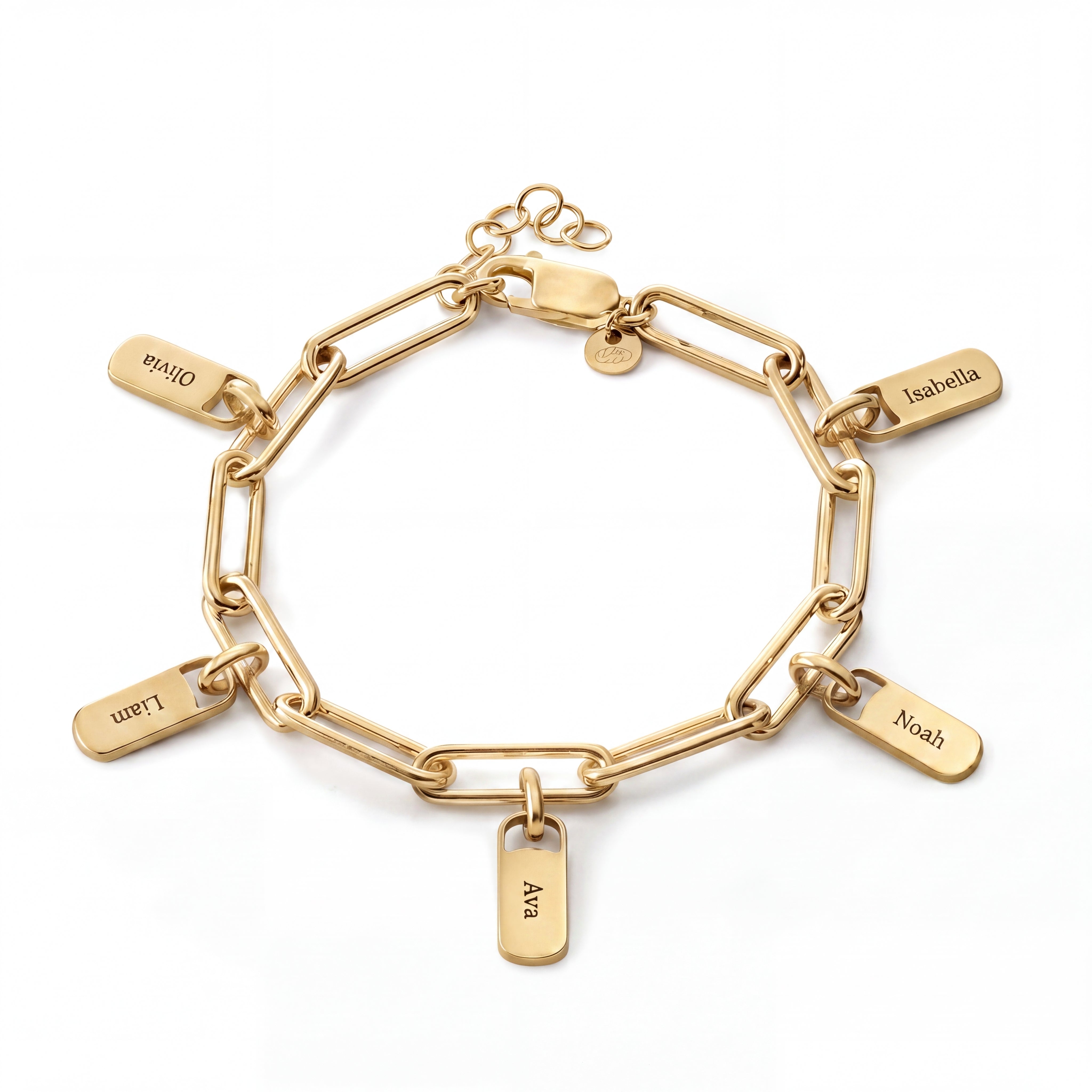 Bracelet personnalisé avec médailles gravées