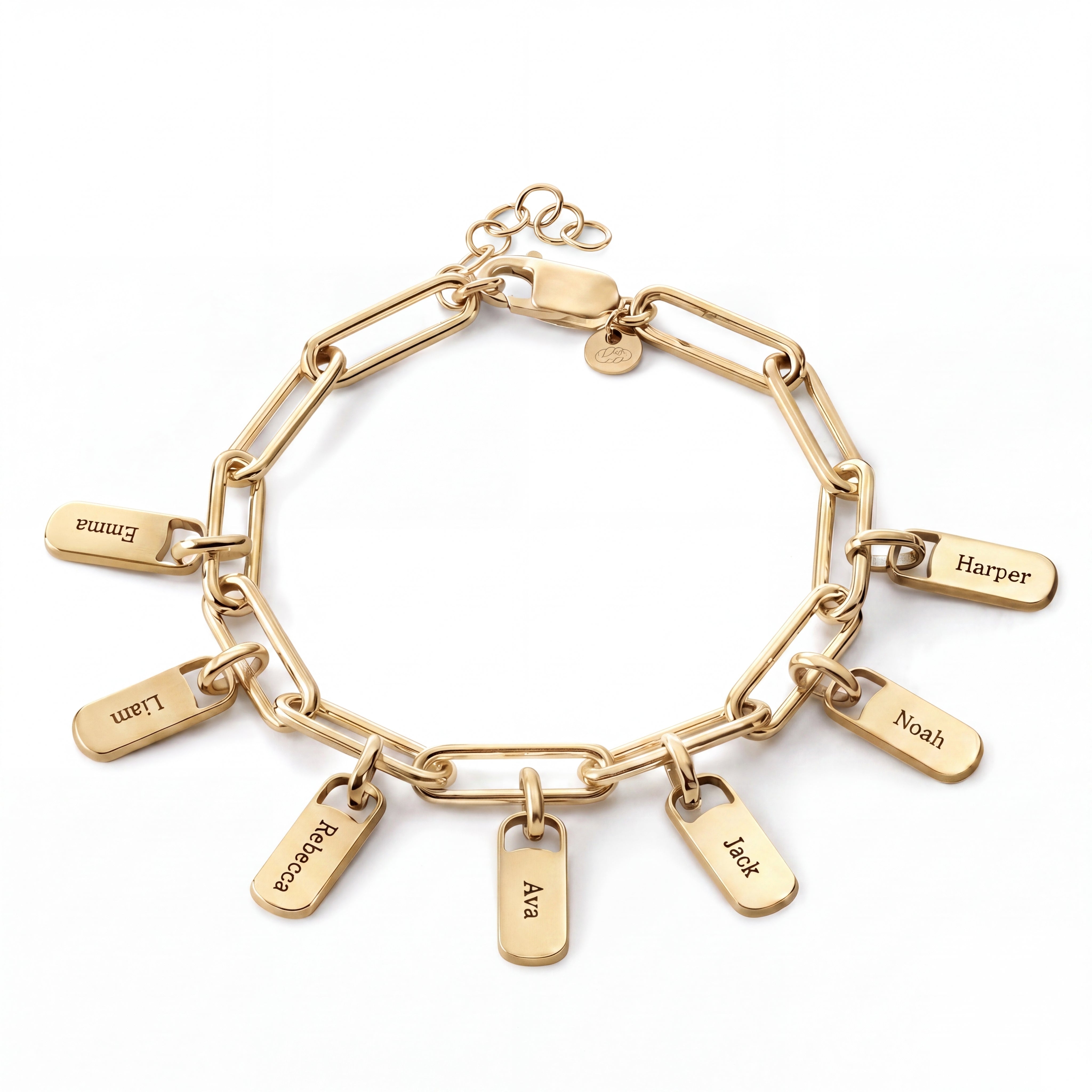 Bracelet personnalisé avec médailles gravées