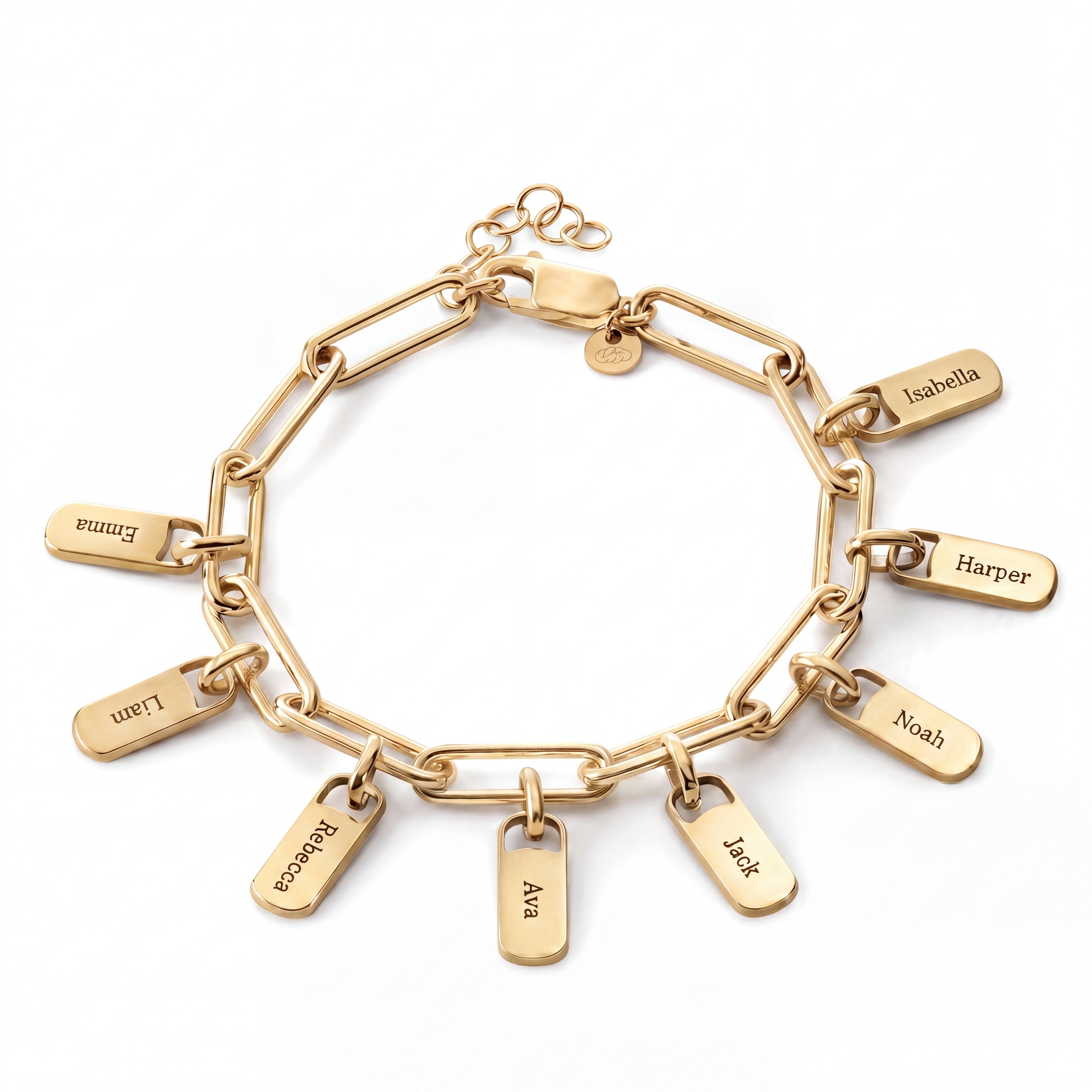 Bracelet personnalisé avec médailles gravées