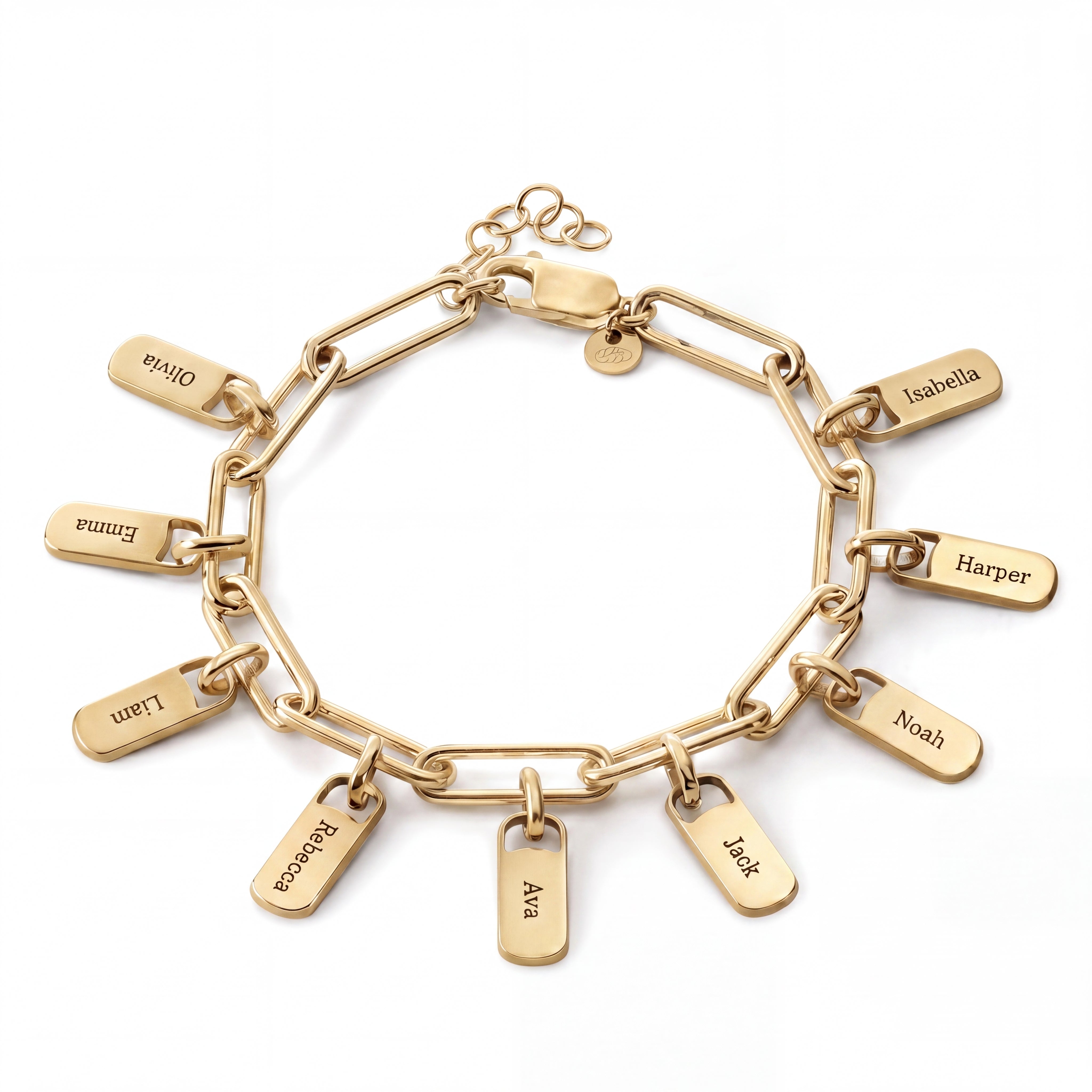 Bracelet personnalisé avec médailles gravées