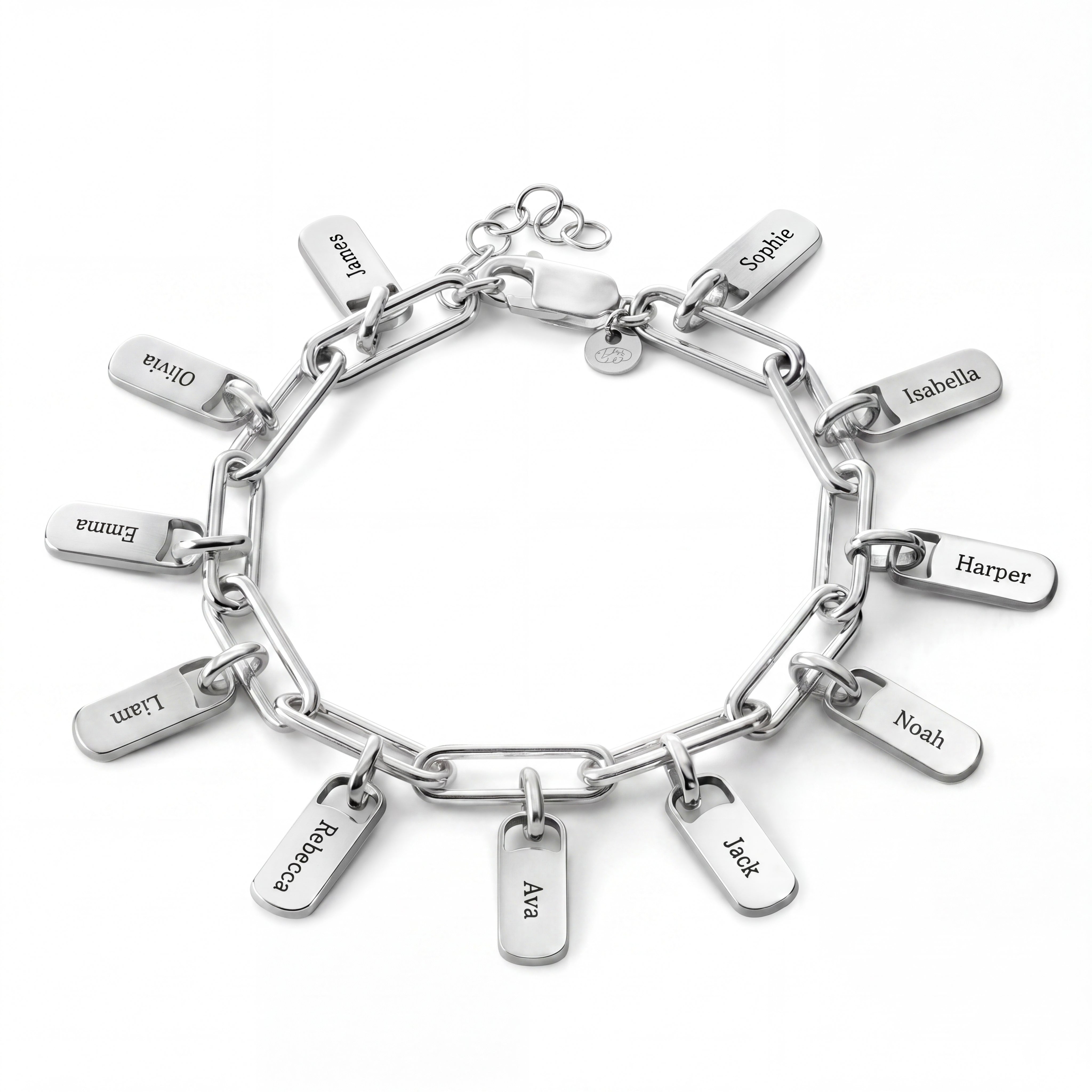 Bracelet personnalisé avec médailles gravées