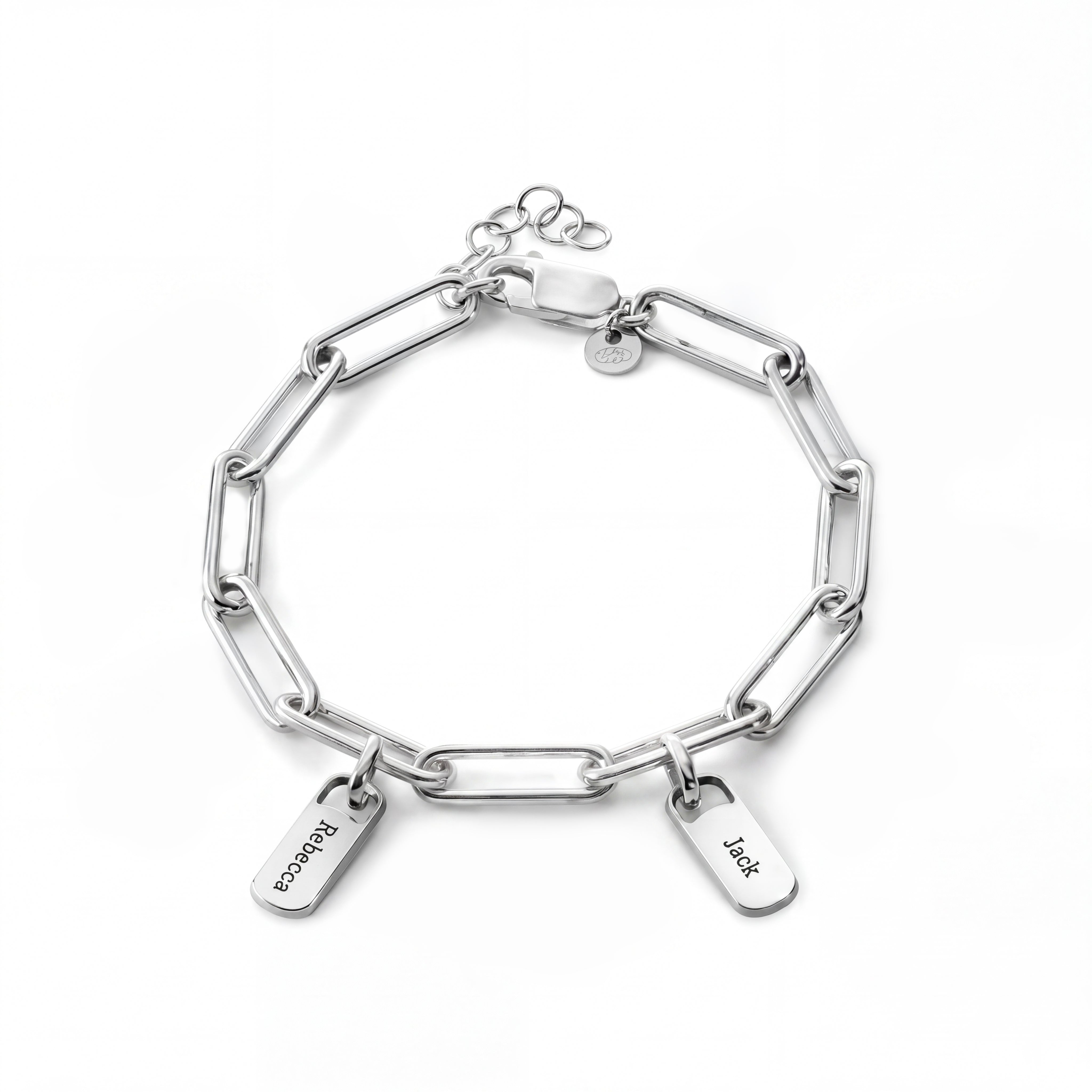 Bracelet personnalisé avec médailles gravées