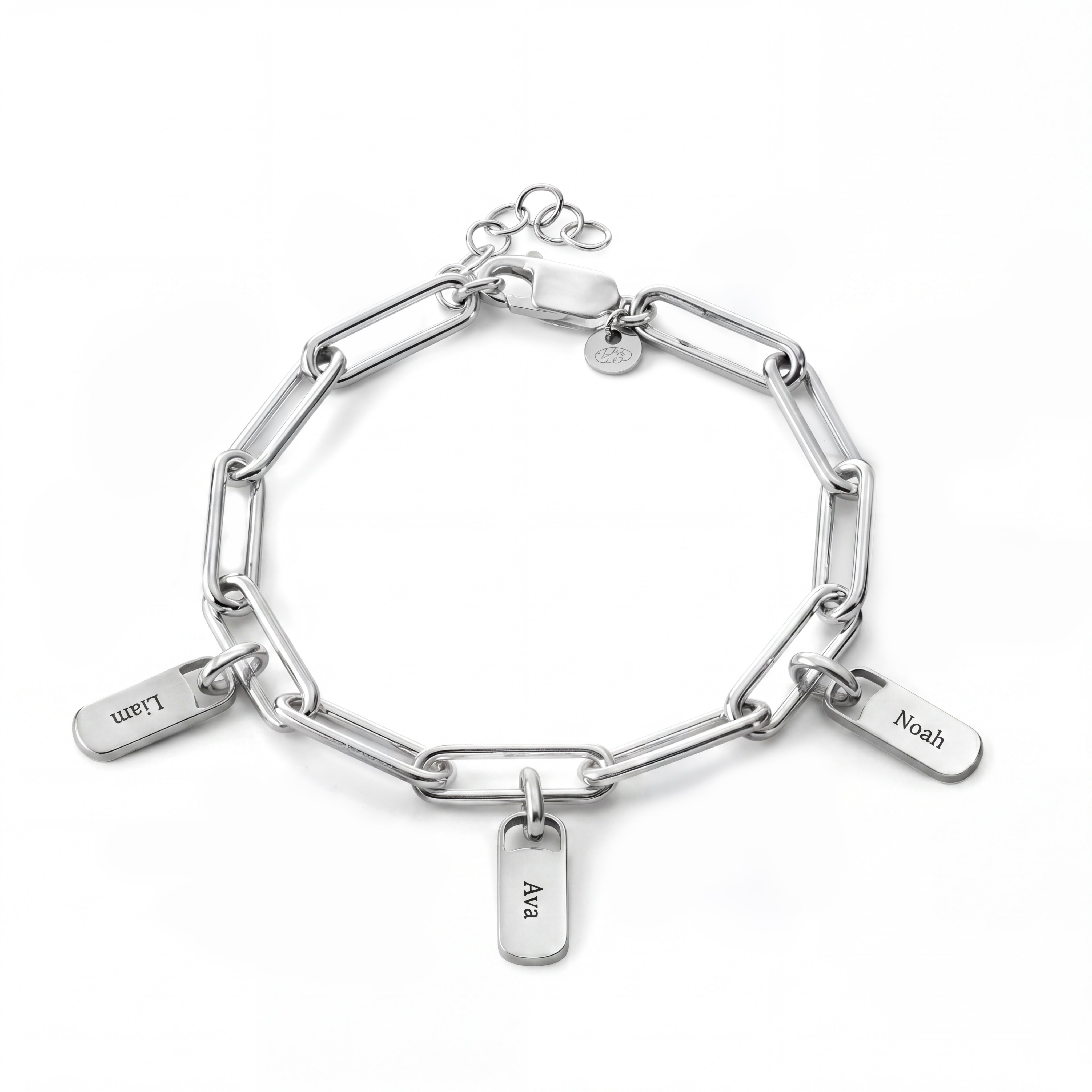 Bracelet personnalisé avec médailles gravées