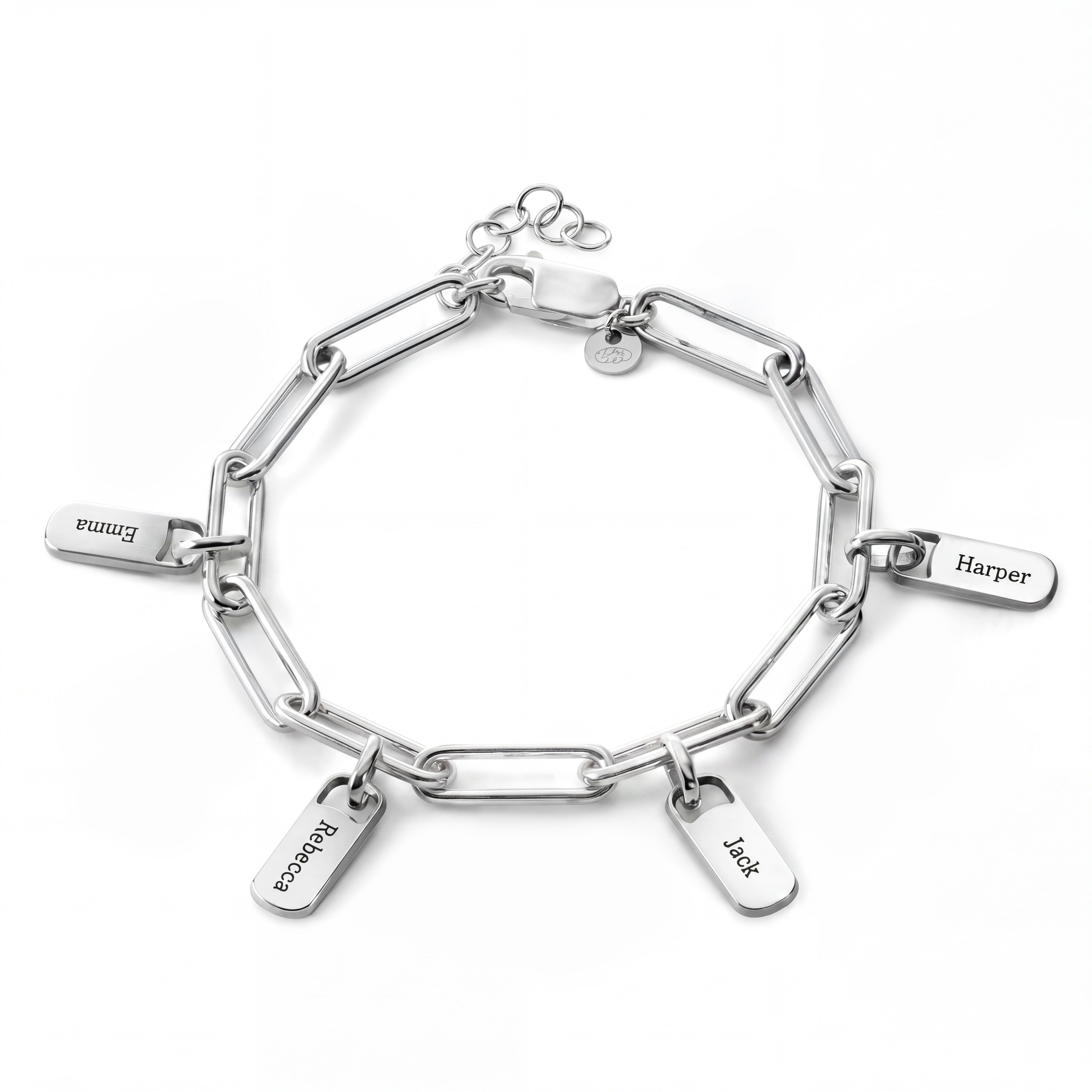 Bracelet personnalisé avec médailles gravées