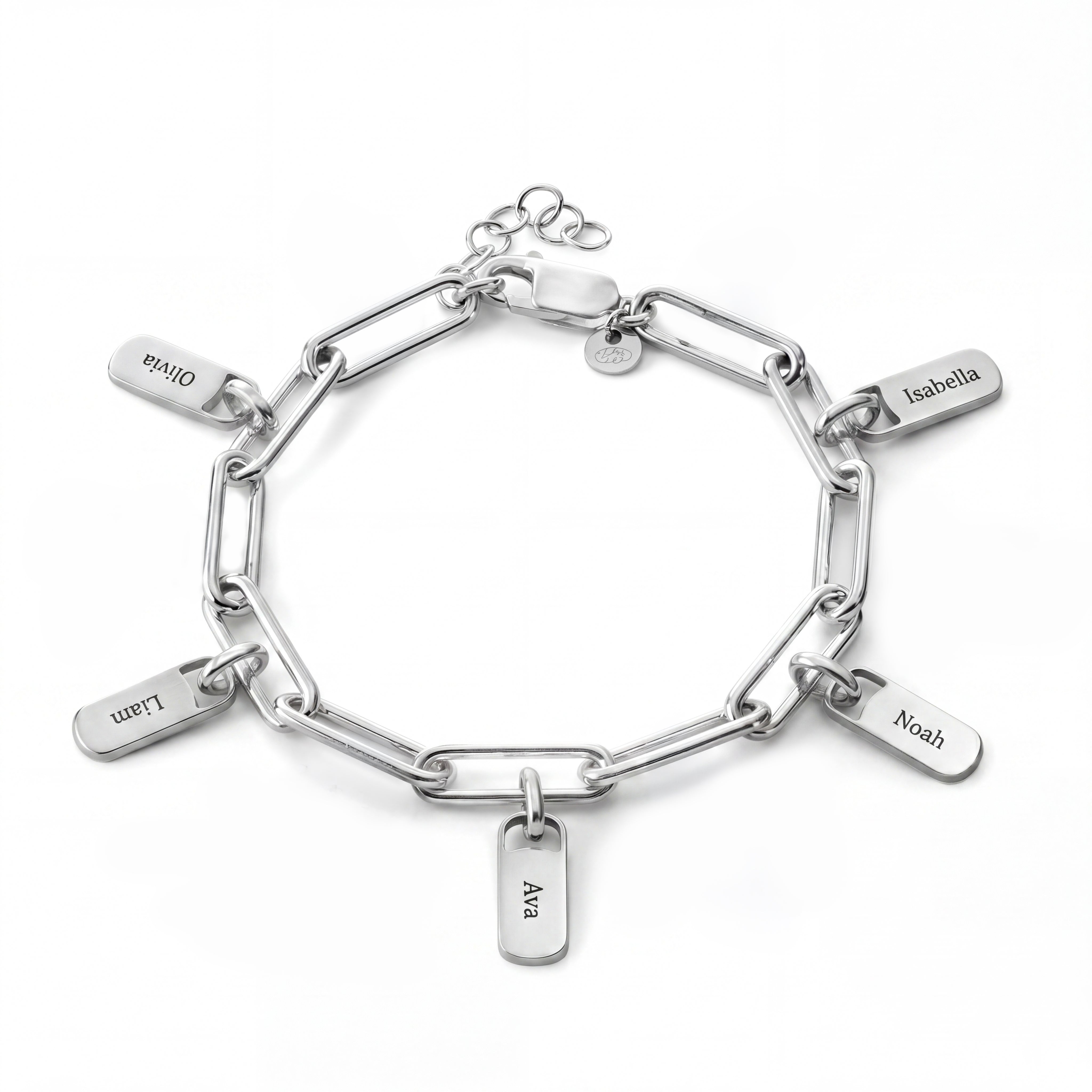 Bracelet personnalisé avec médailles gravées