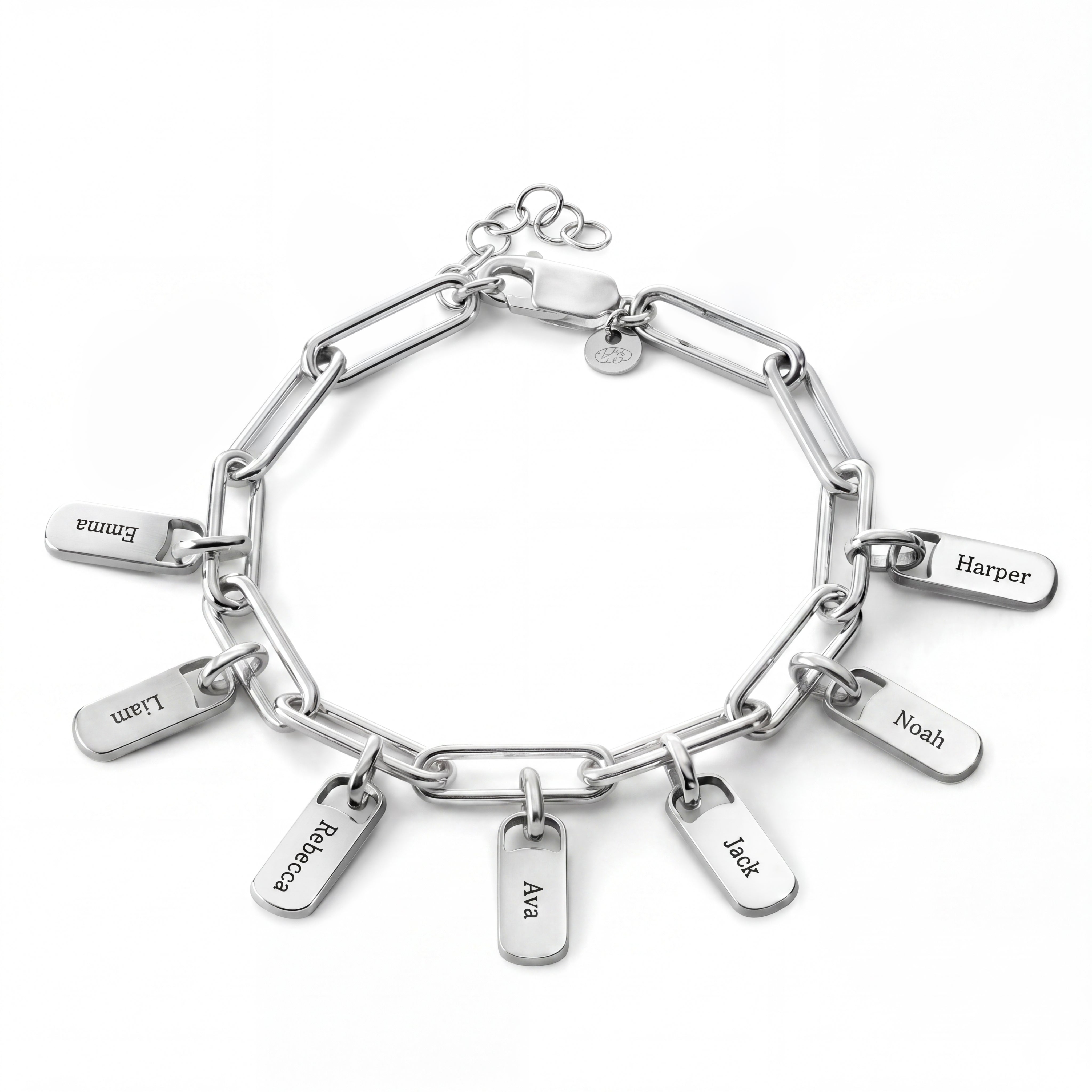 Bracelet personnalisé avec médailles gravées