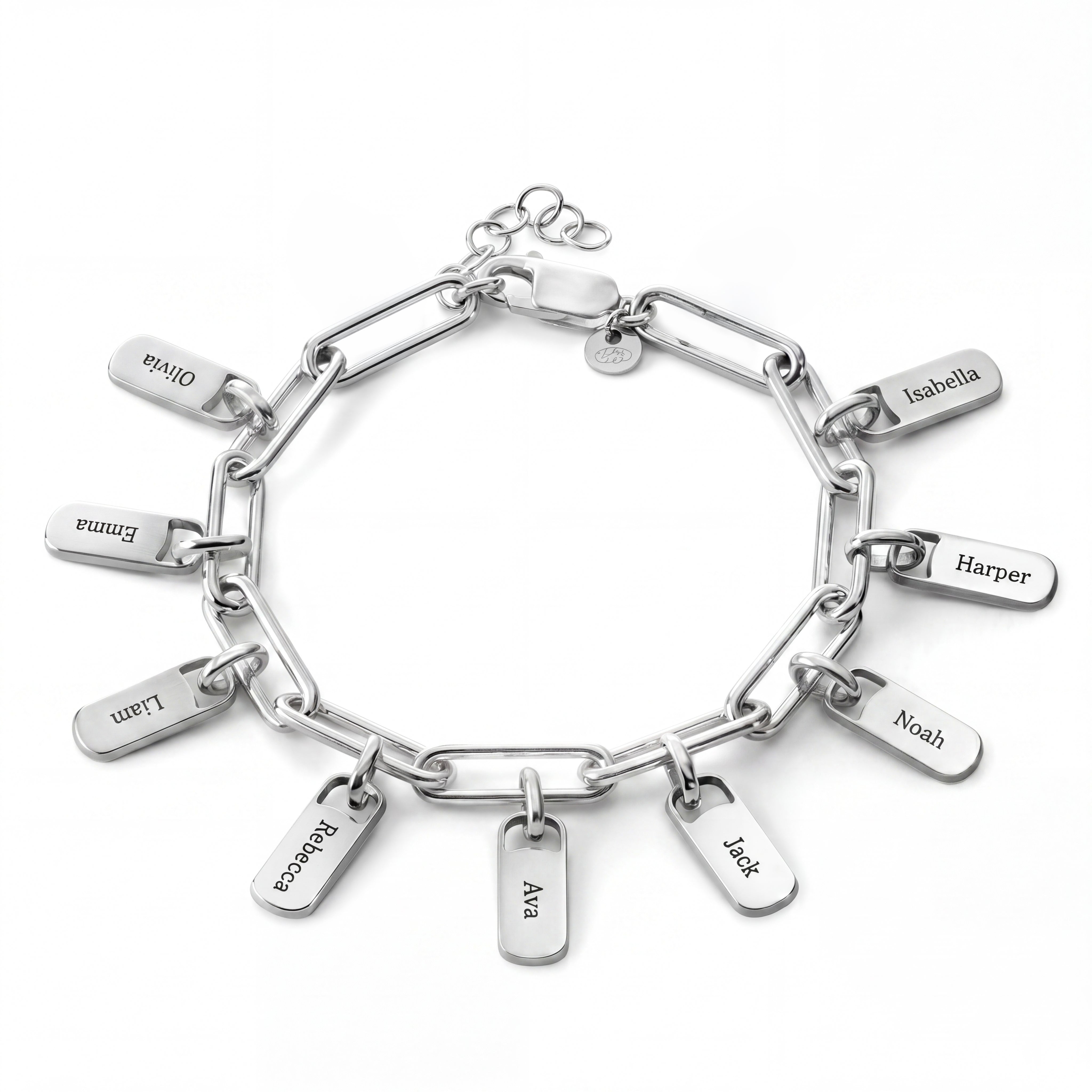 Bracelet personnalisé avec médailles gravées