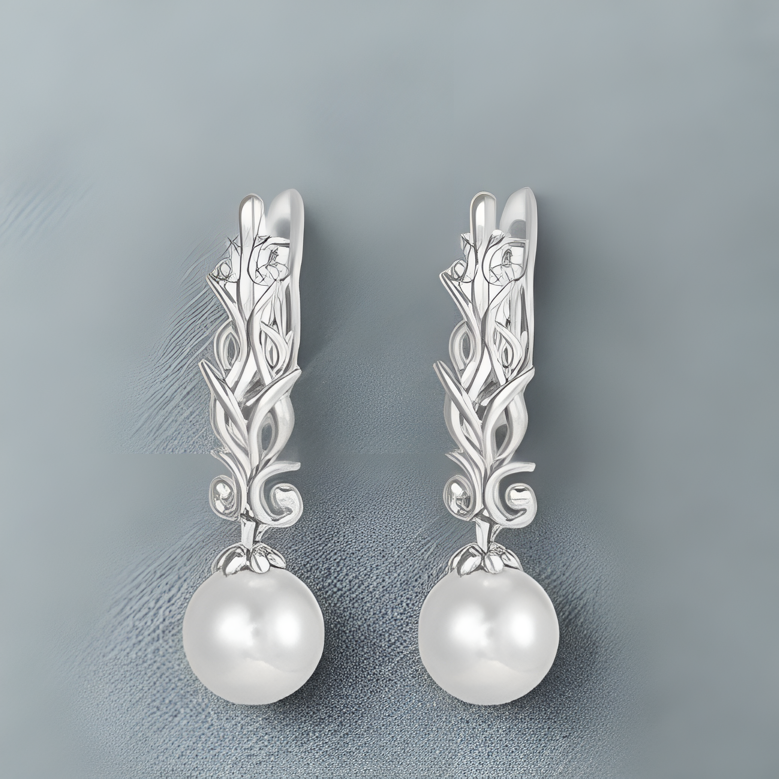 Élégantes boucles d'oreilles pendantes en perles