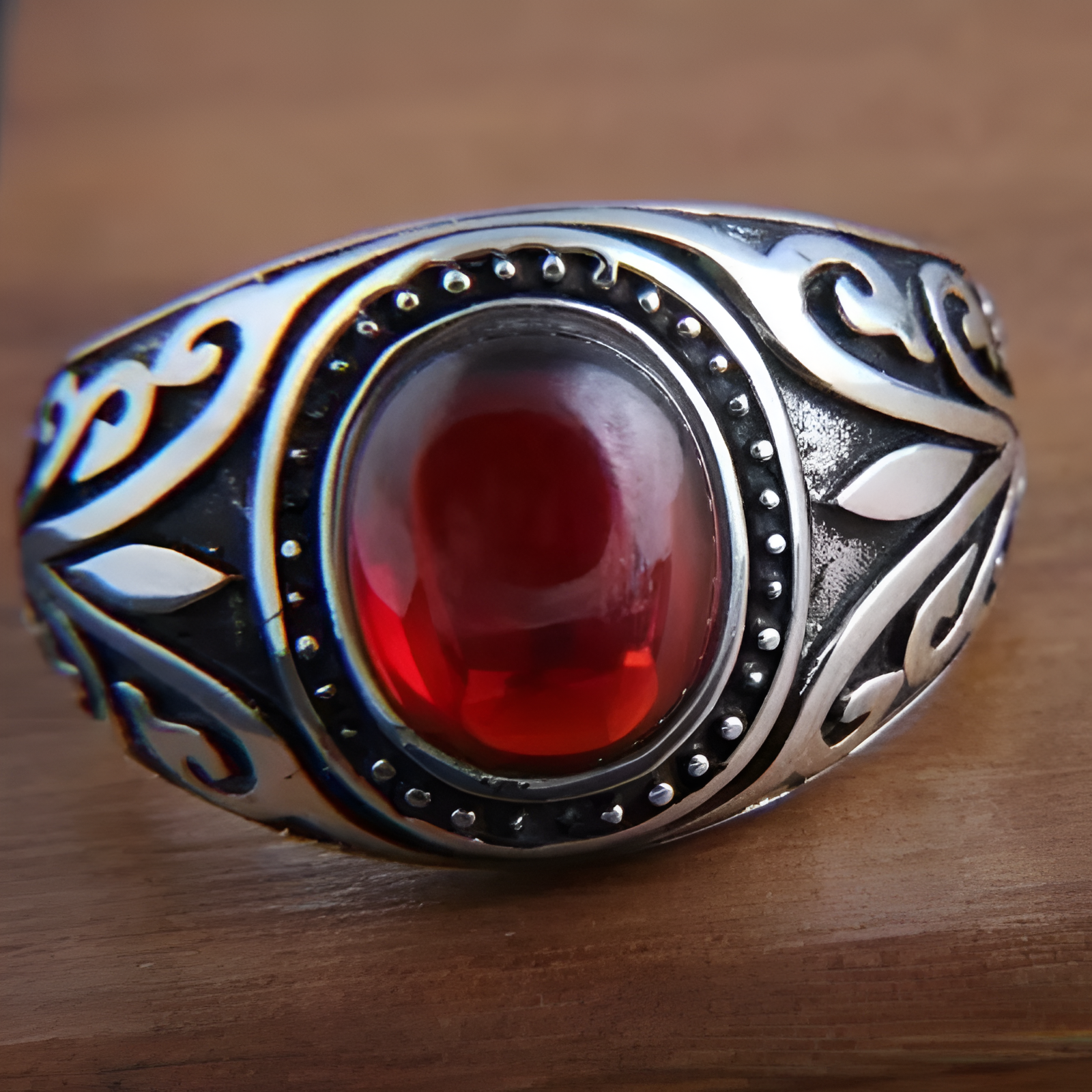Bague vintage en grenat