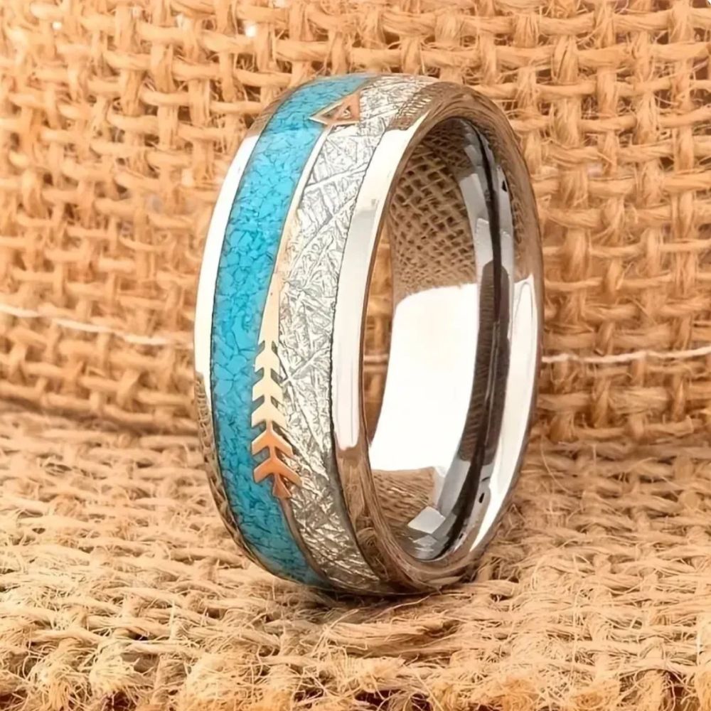 Bague ancienne en argent émaillé