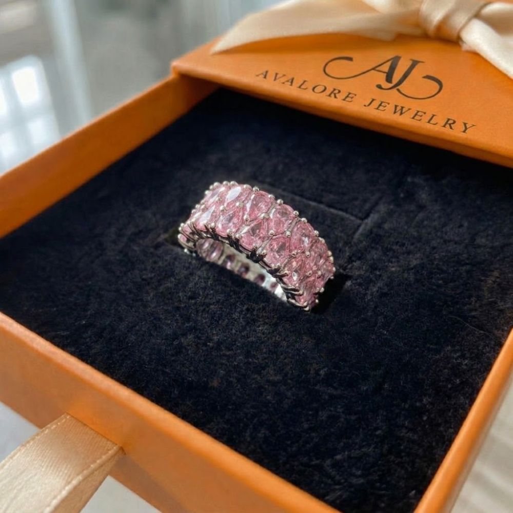 Blush Cascade Eternity Ring
