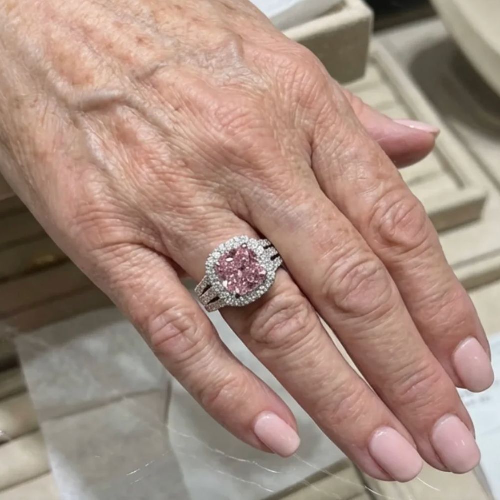 Blush Empress Halo Ring