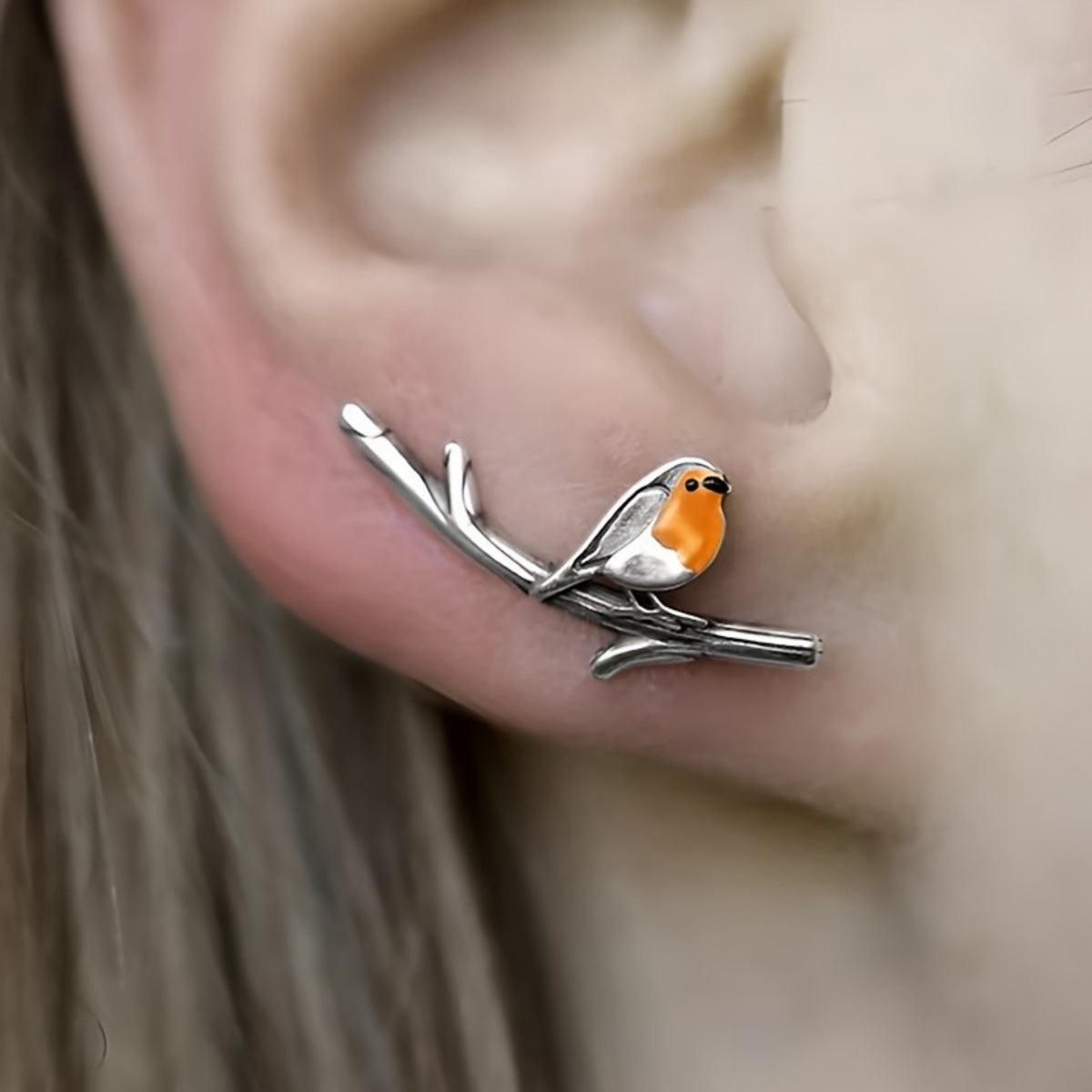 Cartoon-Style Bird Earrings