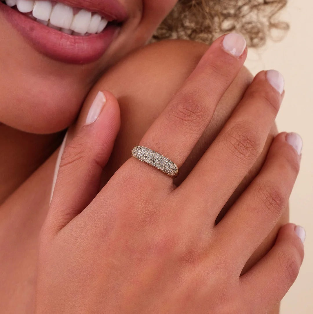 Bague double Vintage lumineuse