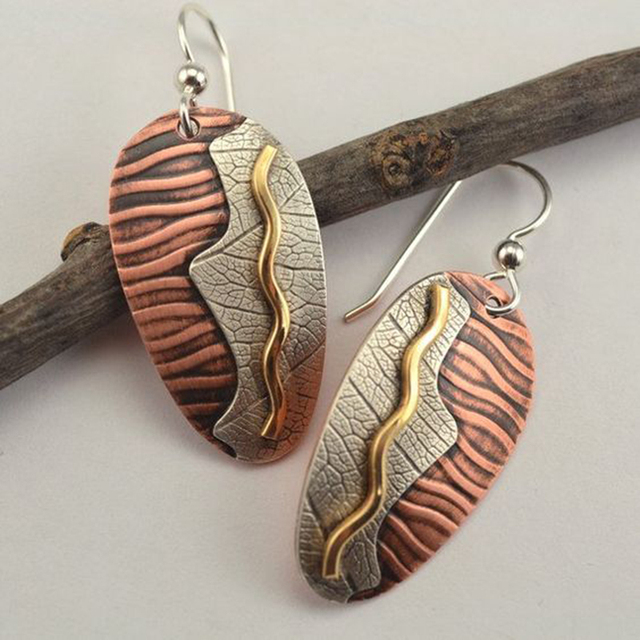 Boucles d'oreilles vintage en argent du désert