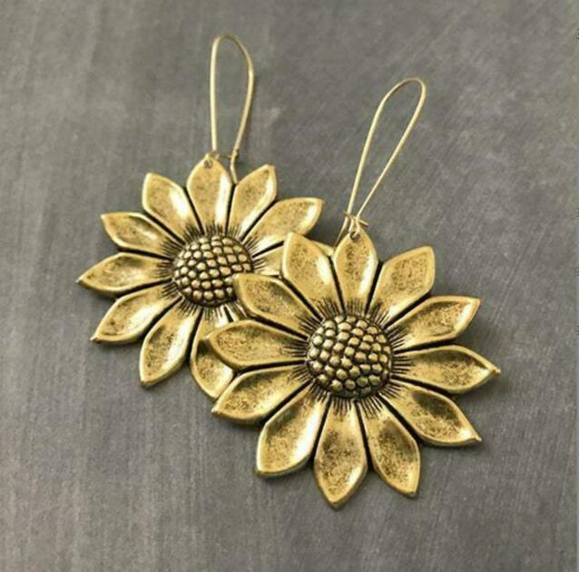 Boucles d'oreilles Tournesol Vintage