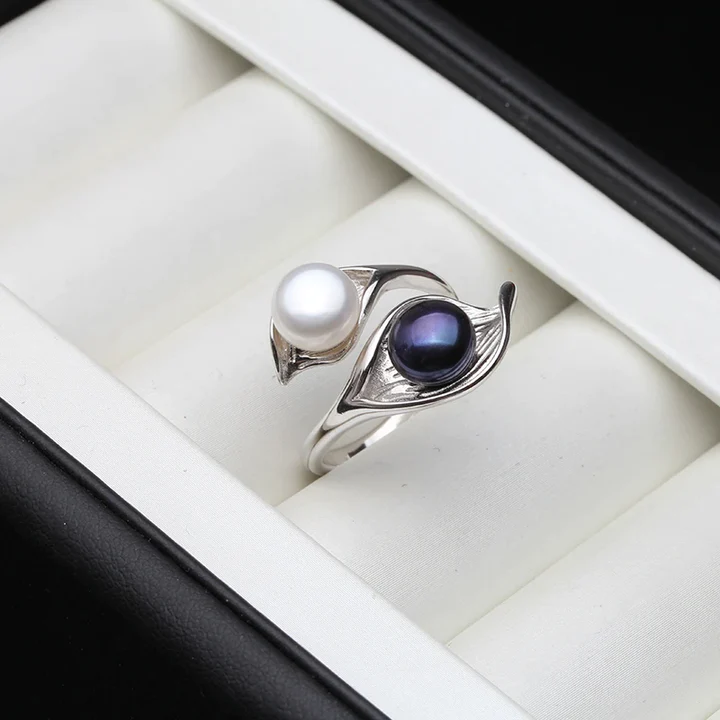 Bague Vintage Pierre Bleue Perle