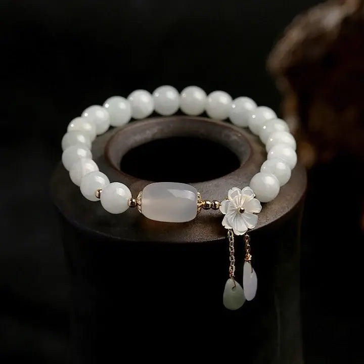 Bracelet aigue-marine avec perles