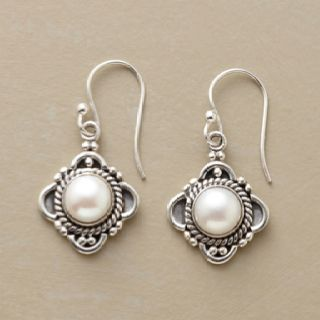 Boucles d'oreilles vintage Lotus Perle