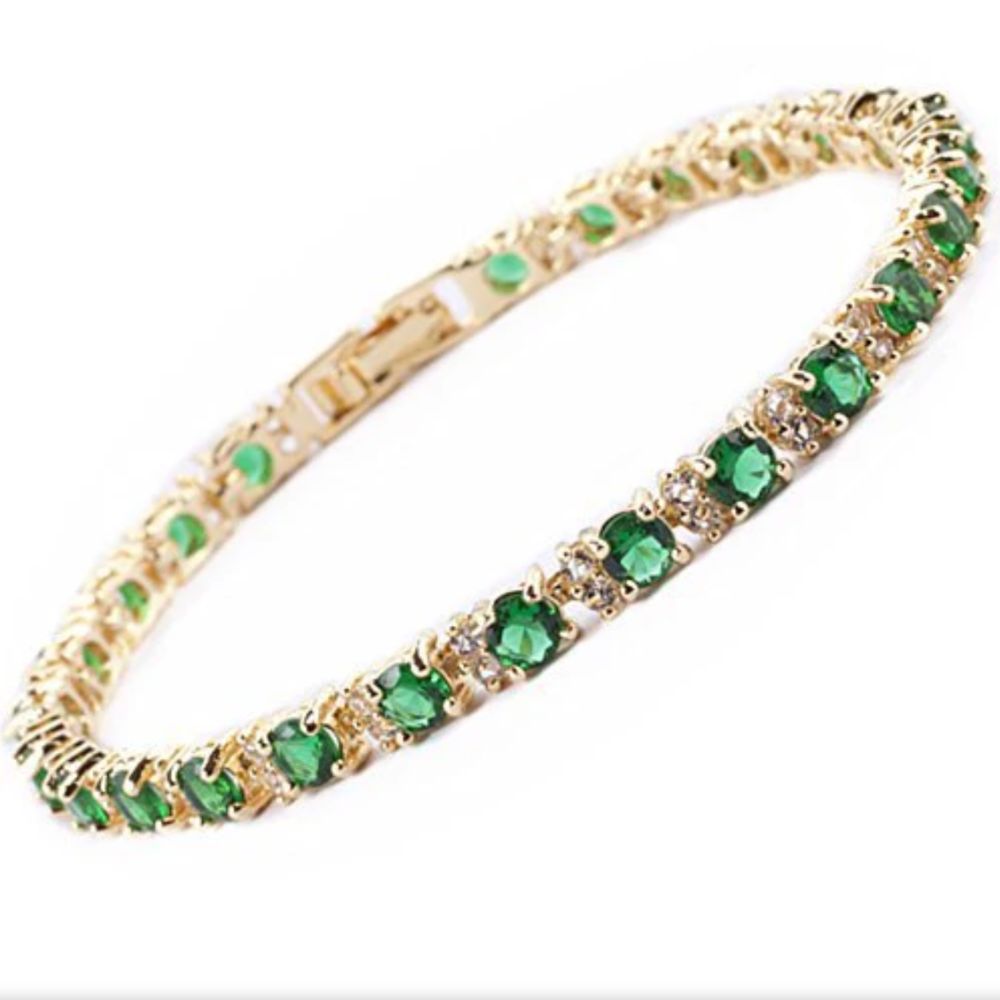 Bracelet de tennis Émeraude Trio