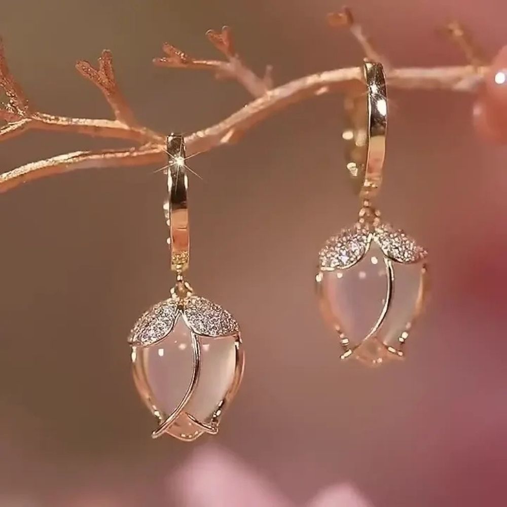 Boucles d'oreilles tulipe élégantes