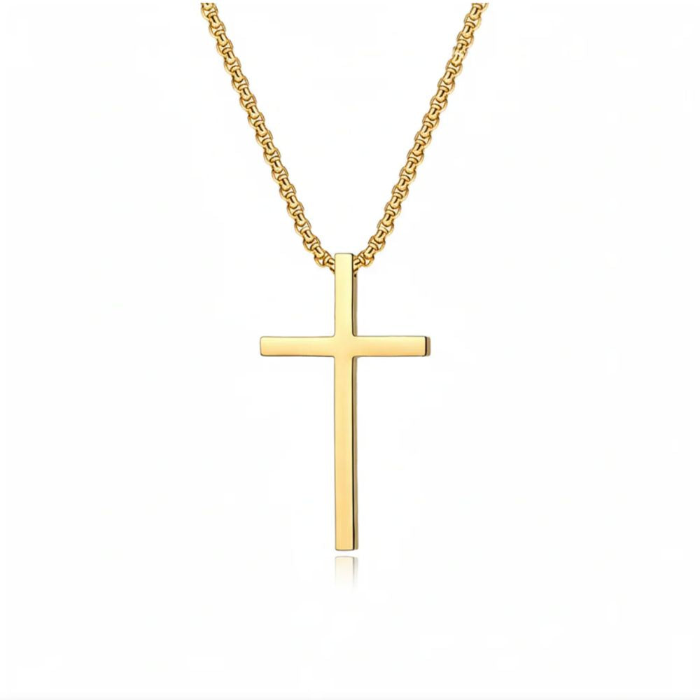 Collier croix sertie