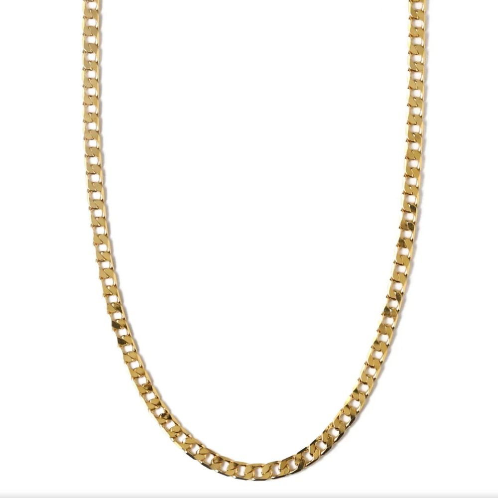 Collier chaîne gourmette à maillons plats